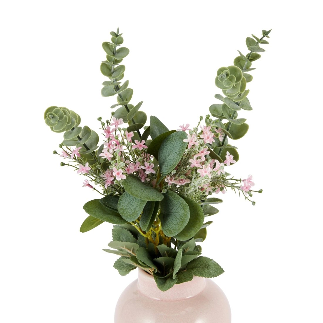 2 Artificial Pink Flowers in Vase, 2 of 3