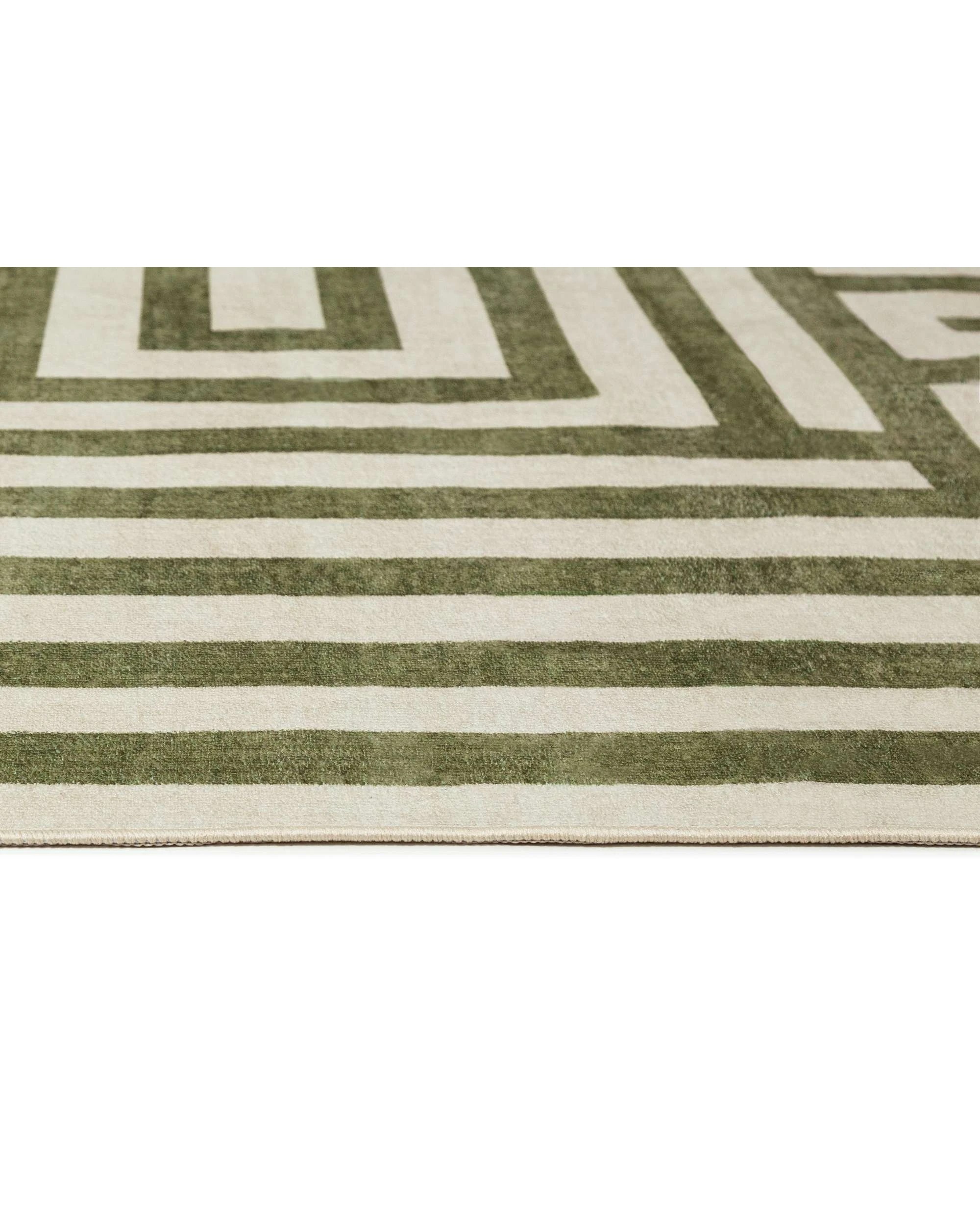 6 Loopsie Waimea Geometric Washable Rug-400cm x 300cm - Green, 6 of 8
