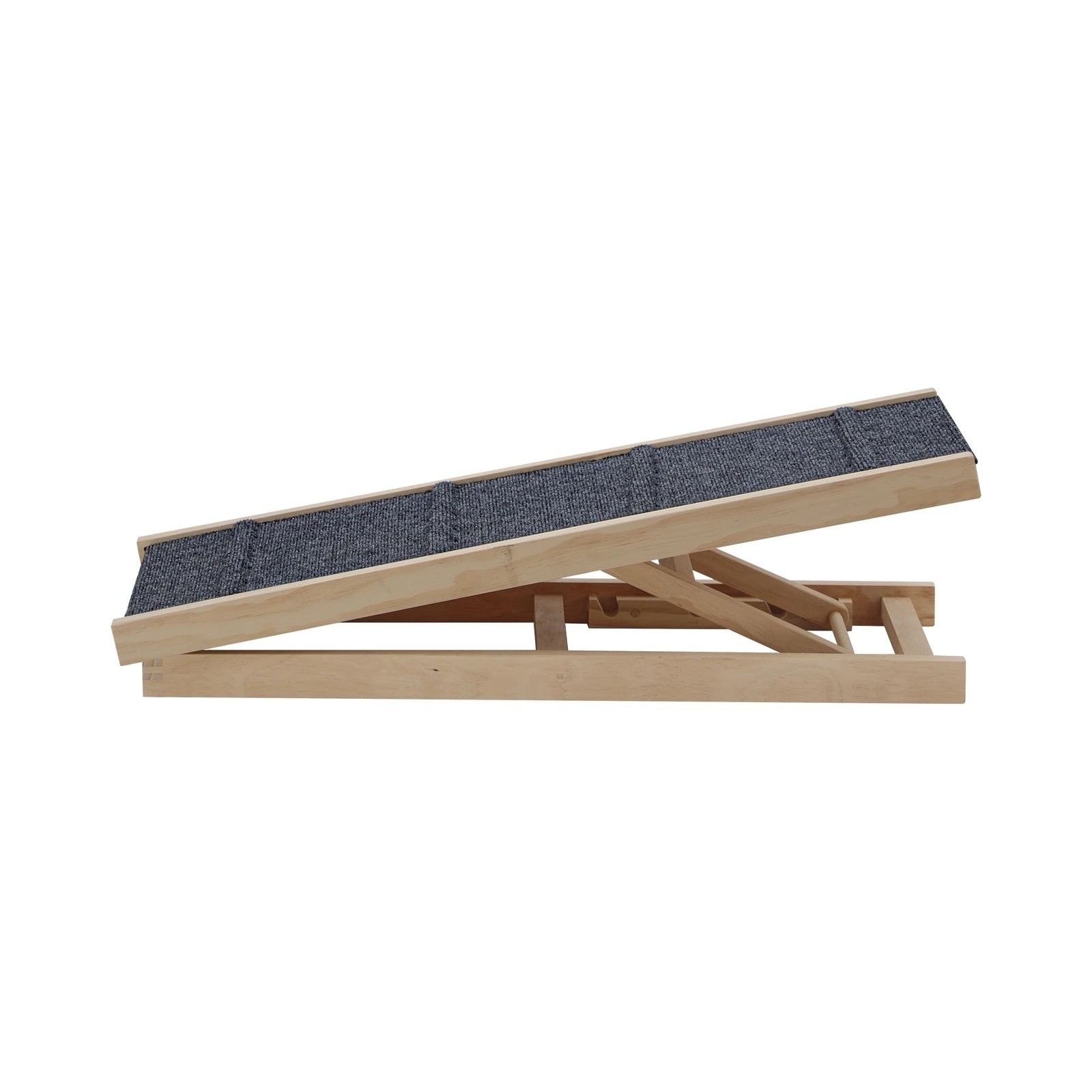 8 Alopet Dog Pet Ramp Adjustable Height Stairs Bed Sofa Car Foldable 100cm - Natural, 8 of 10