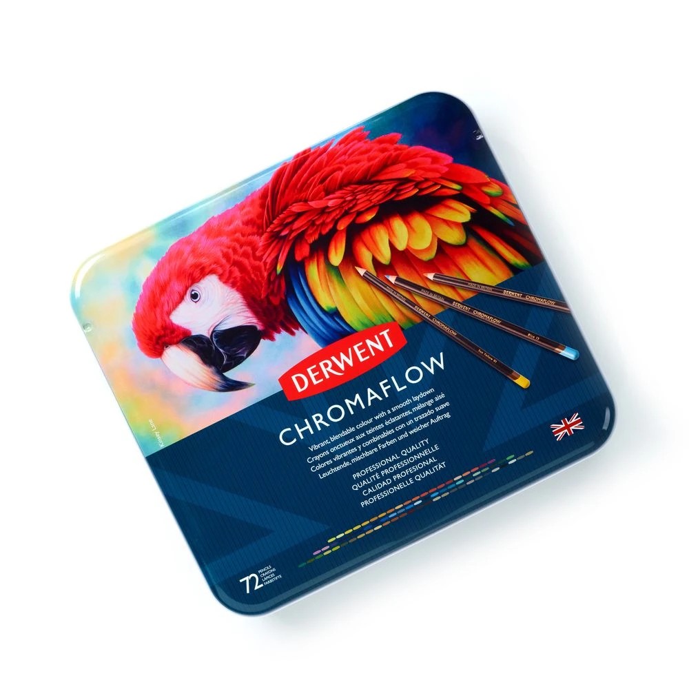 2 Derwent Chromaflow Coloured Pencils Tin 72 Pack, 2 of 10