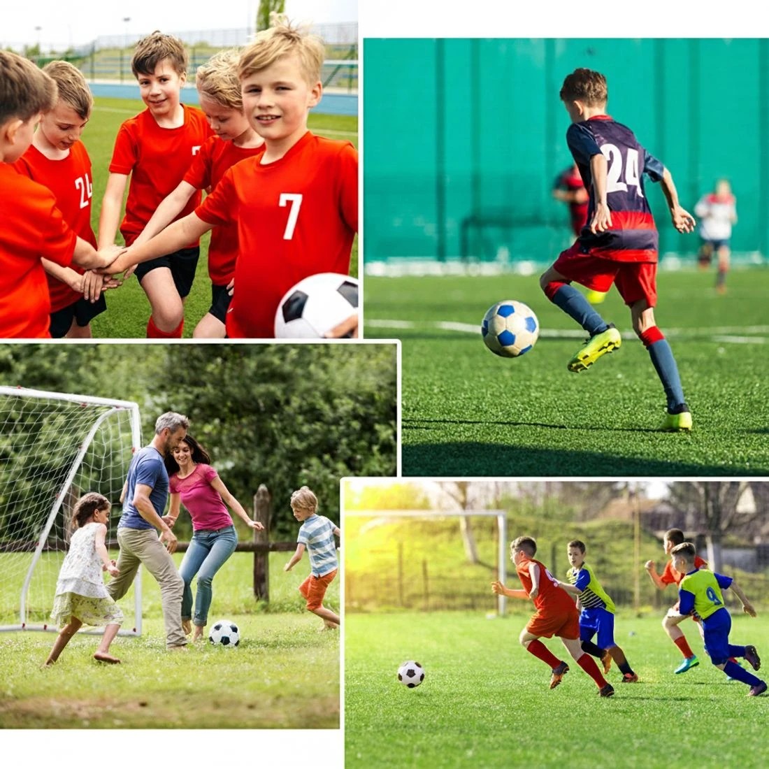 6 Everfit 12FT Soccer Football Goal Net UPVC Frame - White, 6 of 6