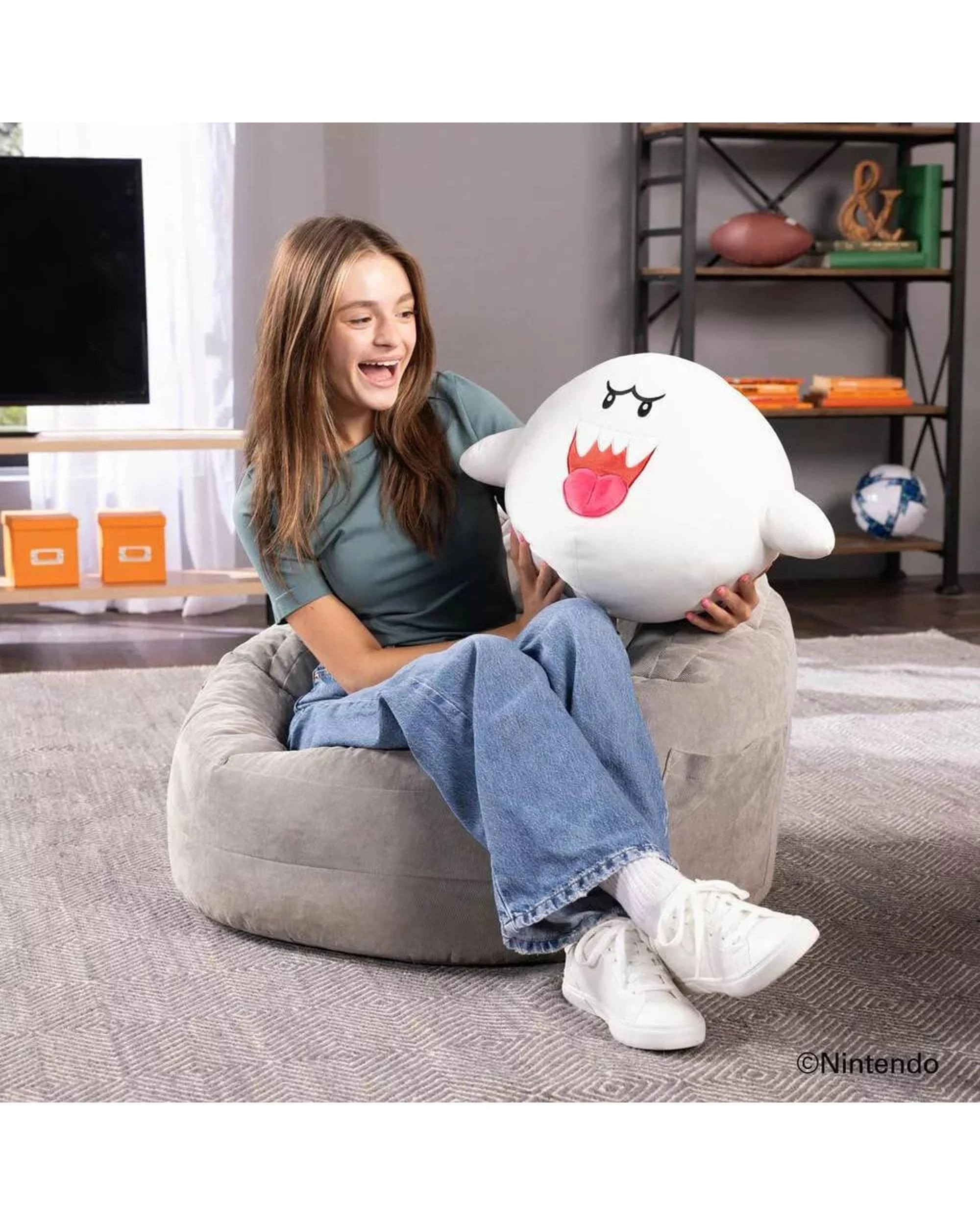 6 Club Mocchi Mocchi Super Mario Boo Mega 15 inch Plush, 6 of 7