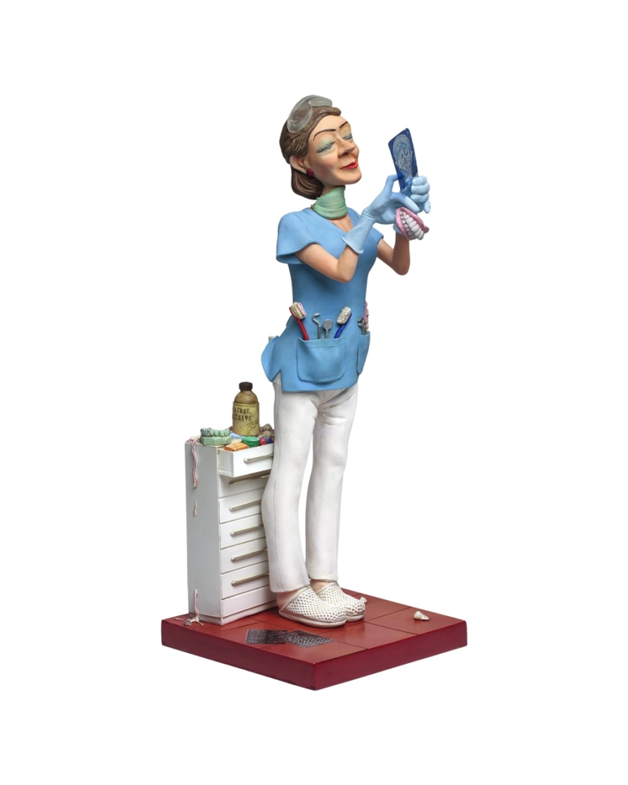 1 The Comic Art of Guillermo Forchino Half Size Lady Dentist Figurine - Multi, 1 of 7
