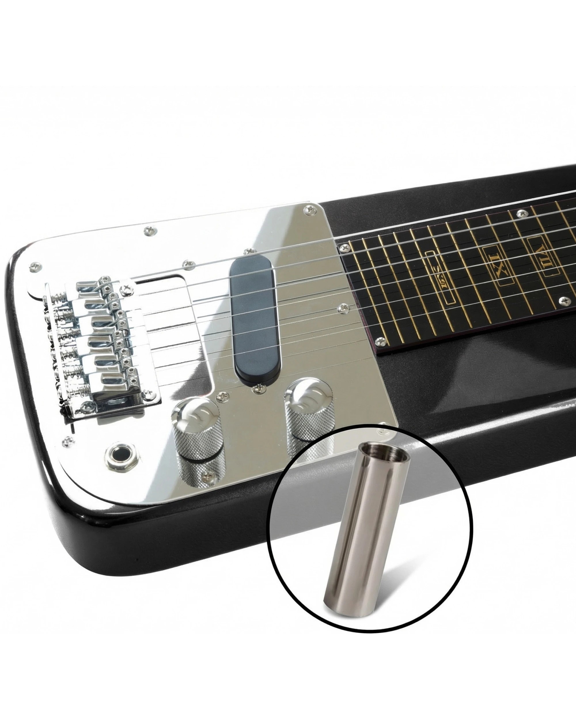 6 Karrera 29in 6 String Lap Steel Hawaiian Guitar Music Instrument - Black, 6 of 7