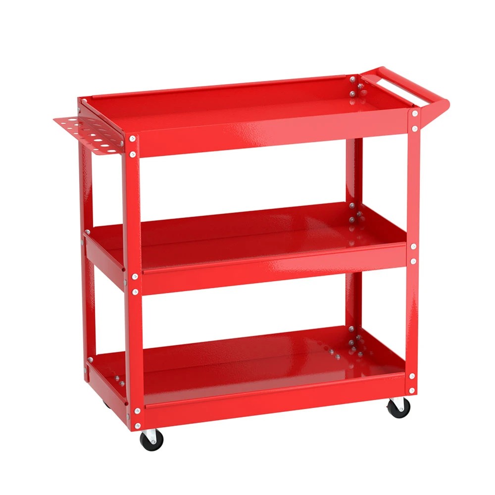 1 Giantz 3-Tier Tool Cart Trolley Workshop Garage Storage Organizer - Red, 1 of 1