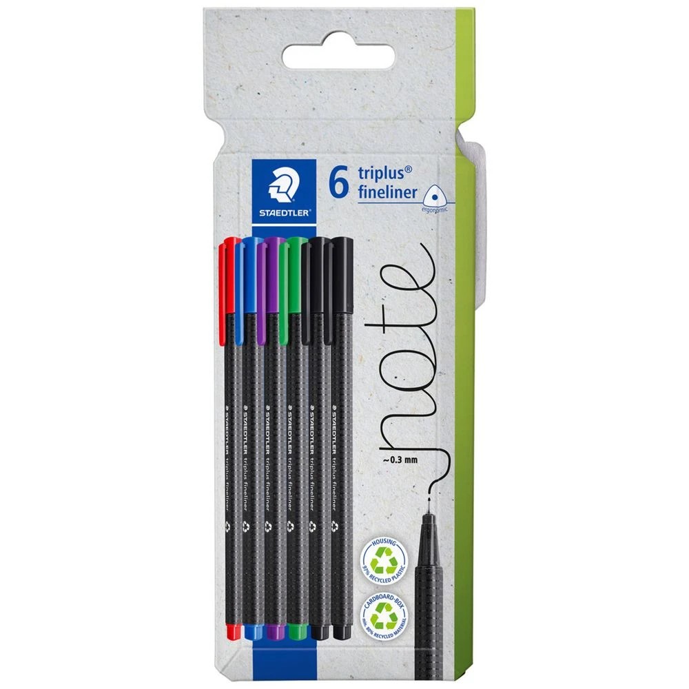 1 Staedtler Triplus Fineliner Journal Set 6 Pack, 1 of 6