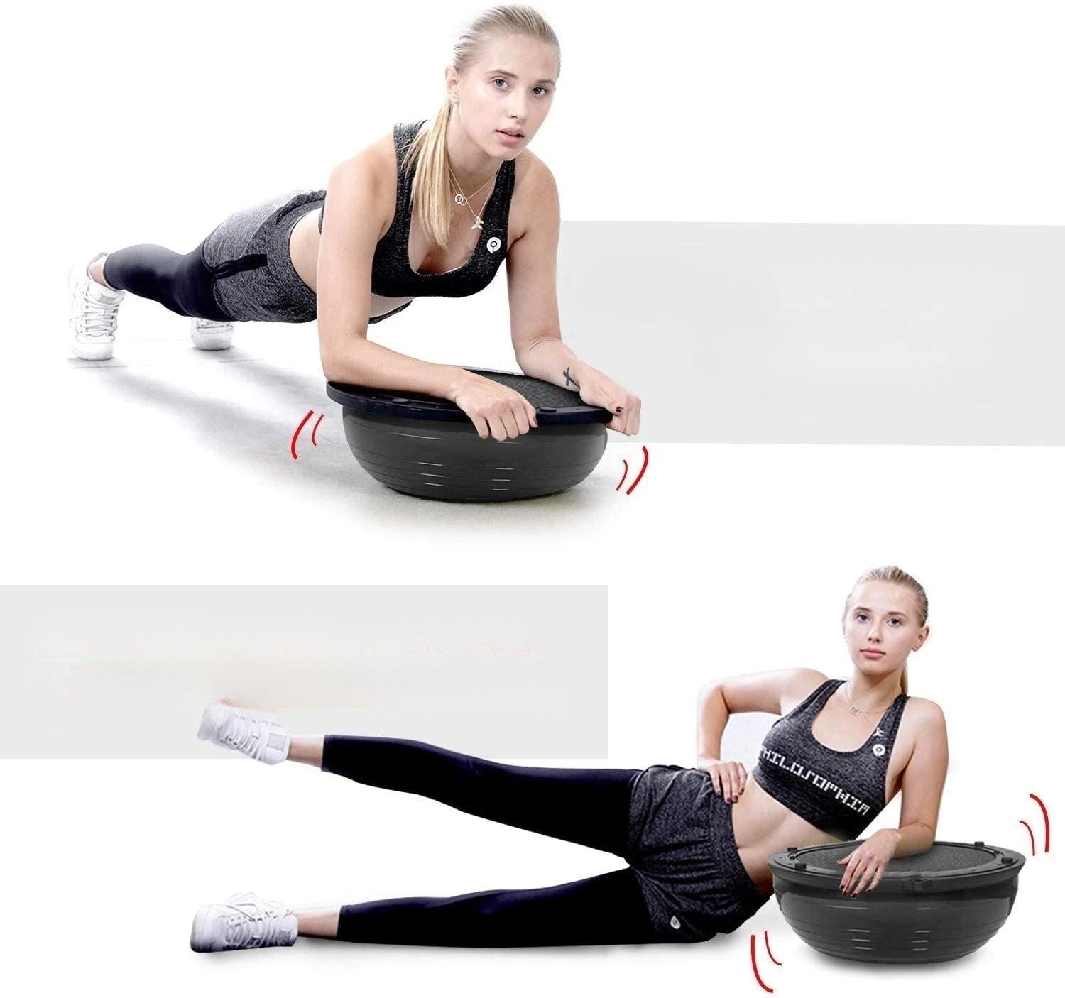 5 Fitness Master 64cm Yoga Wave Speed Bosu Ball Semicircular Balance Thickened Beam Fitness Rehabilitation Training, 5 of 5