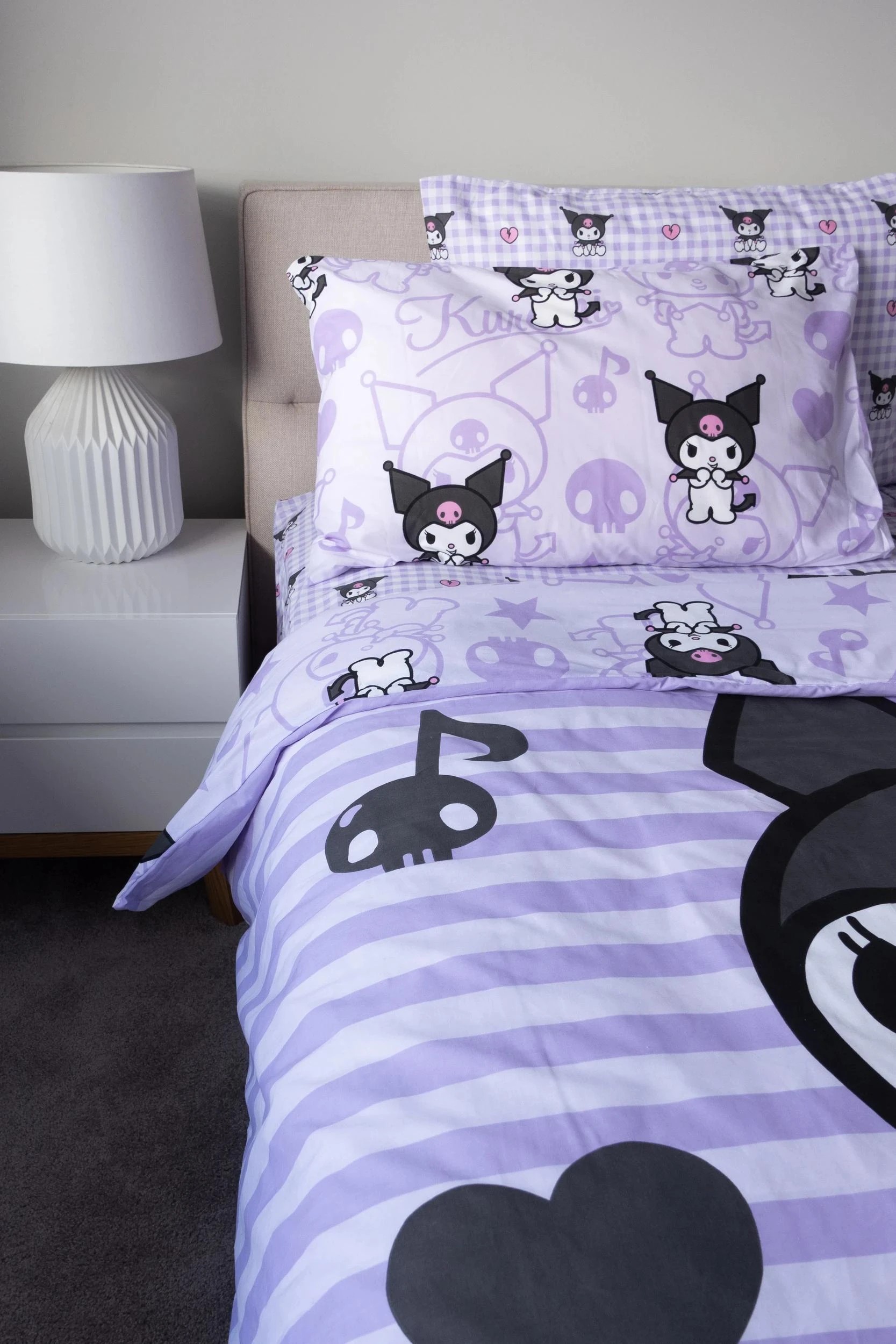 1 Hello Kitty Kuromi Kids Quilt Cover Set - Double Bed - Purple, 1 of 5