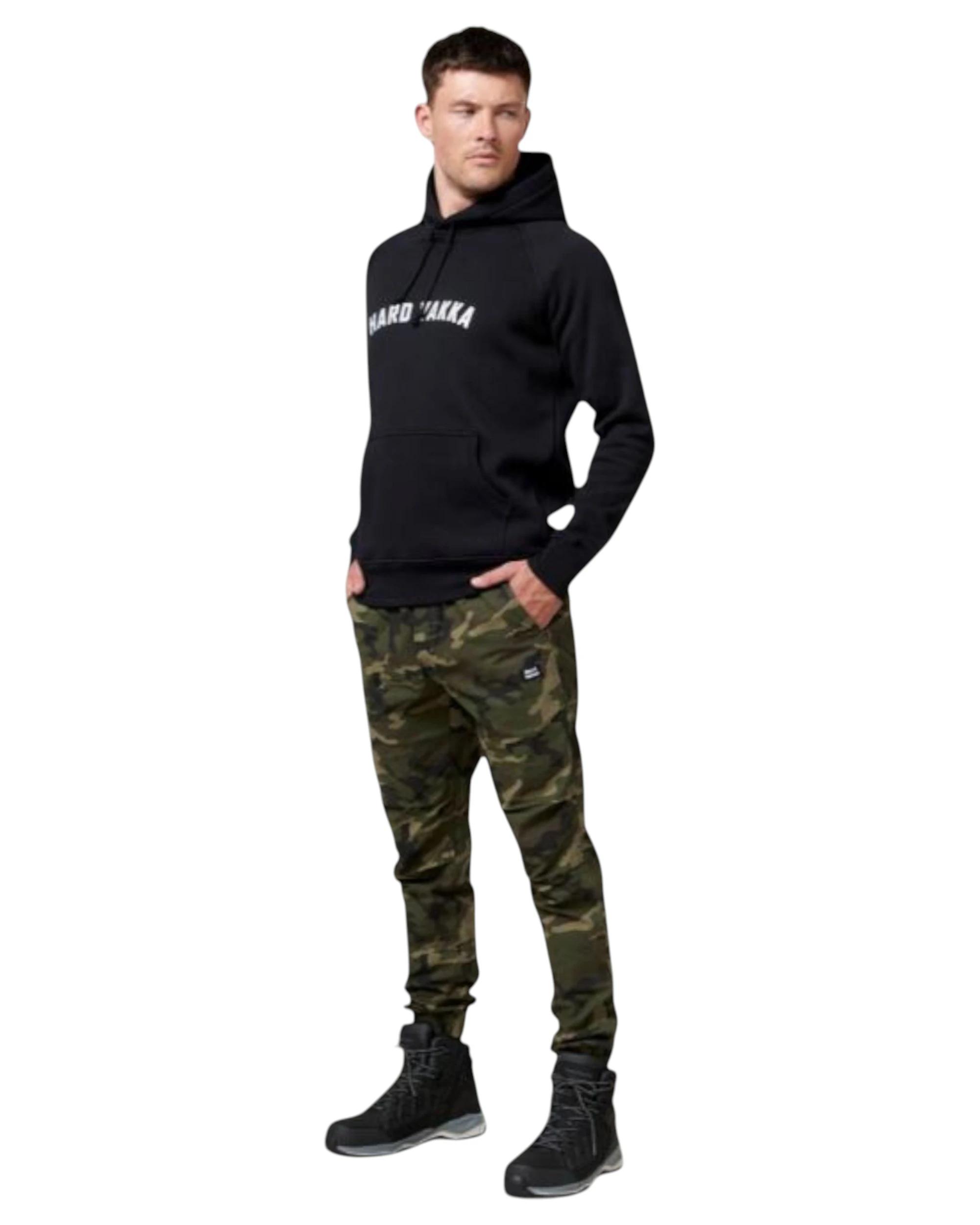 5 Hard Yakka Mens 3056 Camo Jogger Cotton Trackie Pant Camouflage CAMOUFLAGE, 5 of 6