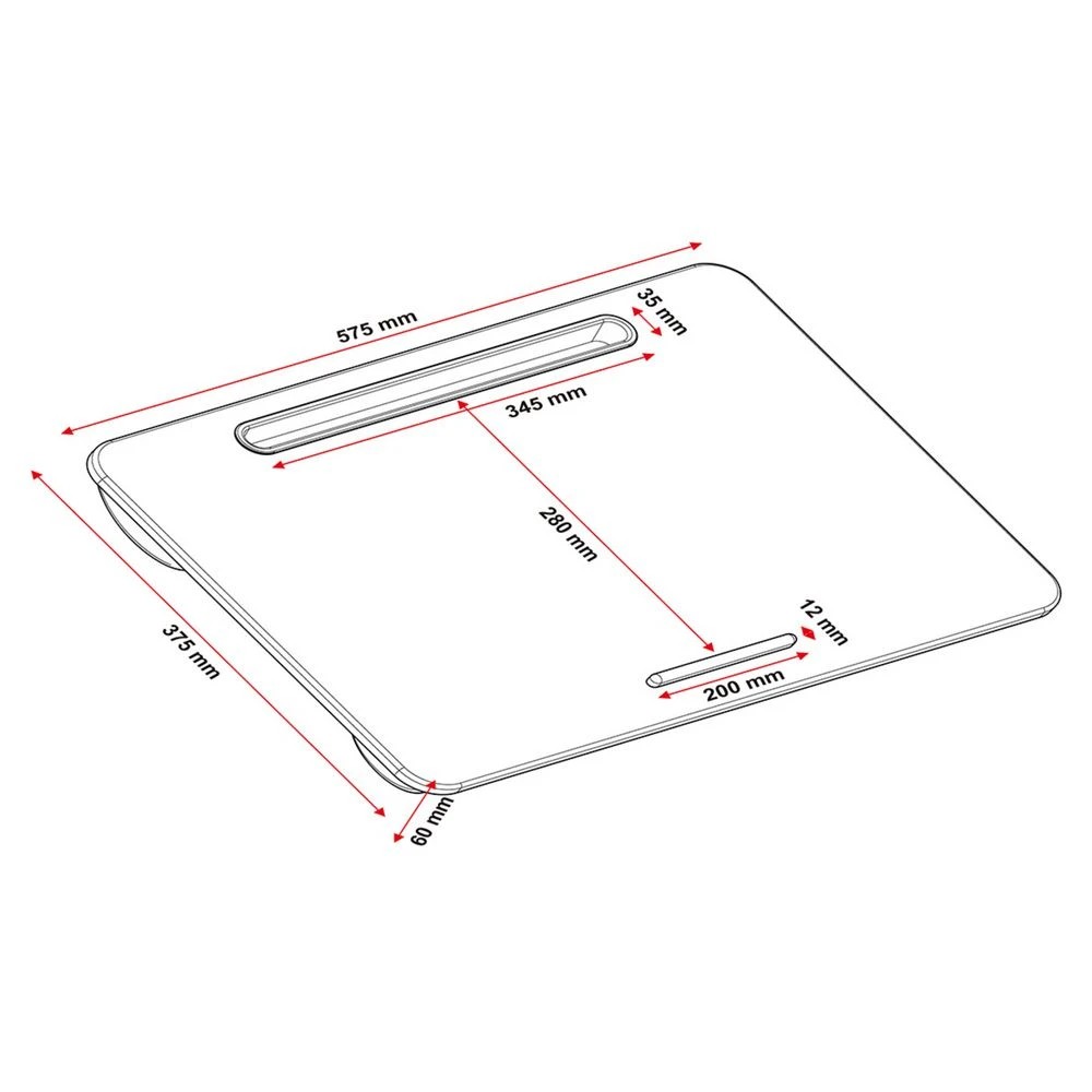 8 J.Burrows Portable Lap Desk Grey/Black, 8 of 8