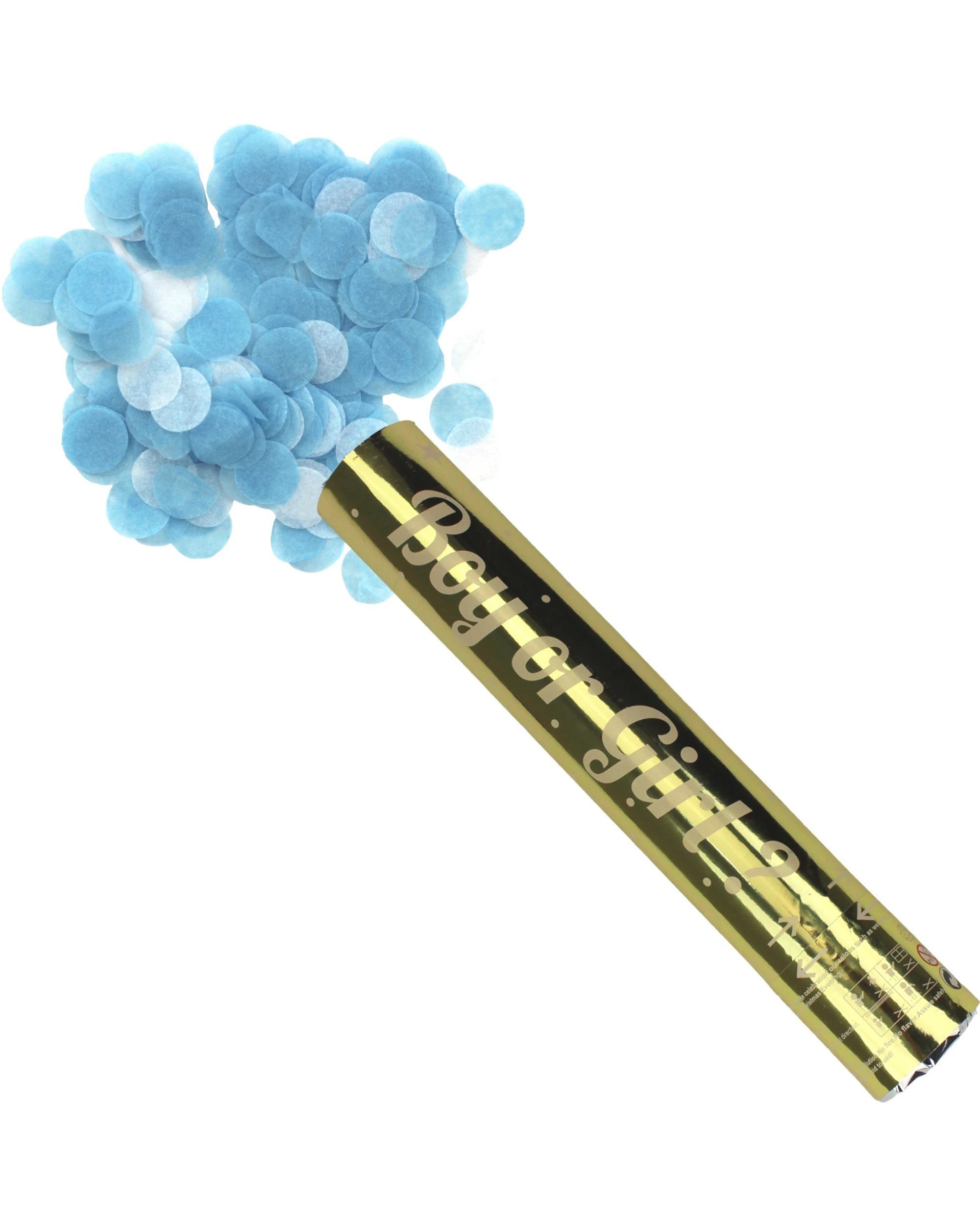 1 Partyrama Blue Gender Reveal Confetti Twist Popper - Blue, White, 1 of 1