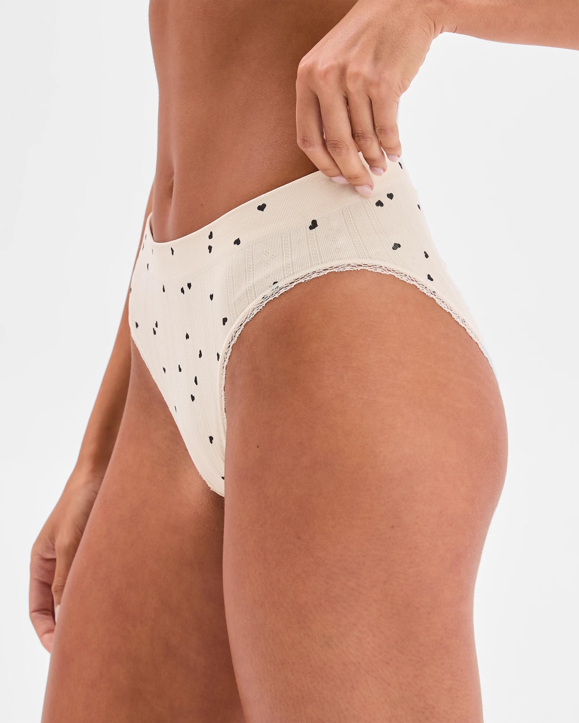 3 Lily Loves Pointelle High Waist Bikini Briefs SCATTERED HEART, 3 of 6