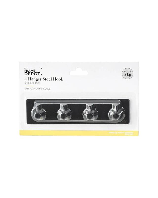 Frame Depot Self Adhesive Hassle Free Hook With 4 Steel Hangers - B