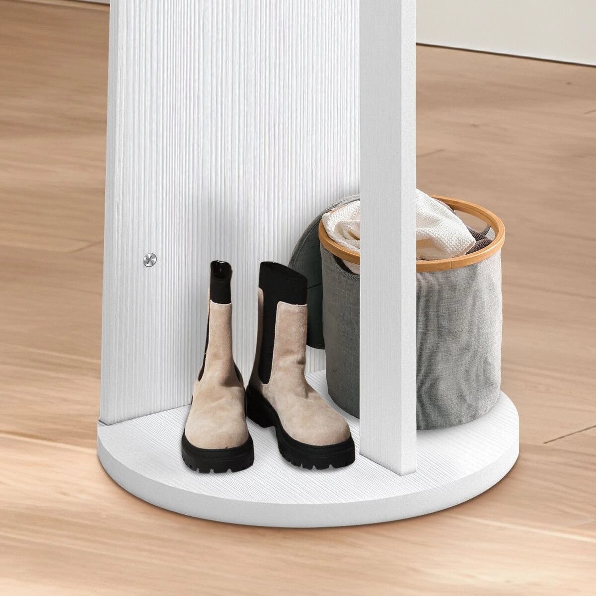 7 LUXSUITE Full Length Mirror Tall Floor Free Standing Body Long Dressing Makeup Hallway Bedroom Coat Rack Vintage, 7 of 9