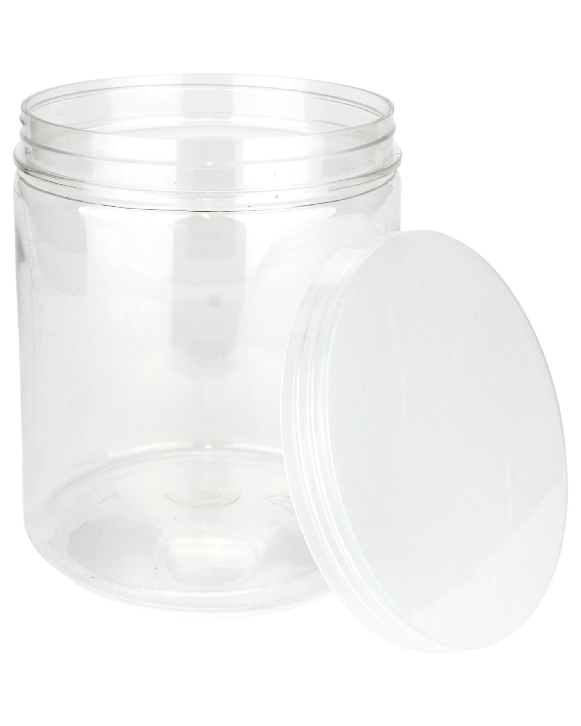 1 Partyrama Clear Plastic Round Screw Top Jar 750ml, 1 of 2
