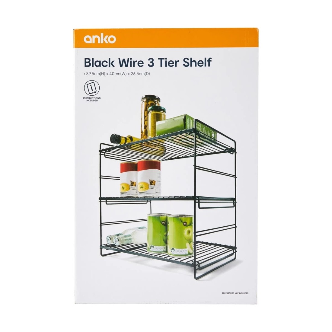 7 Black Wire 3 Tier Shelf, 7 of 7