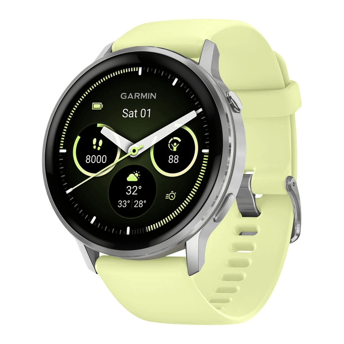 1 Garmin Venu 4 45mm Smartwatch Silver with Citron Band, 1 of 6