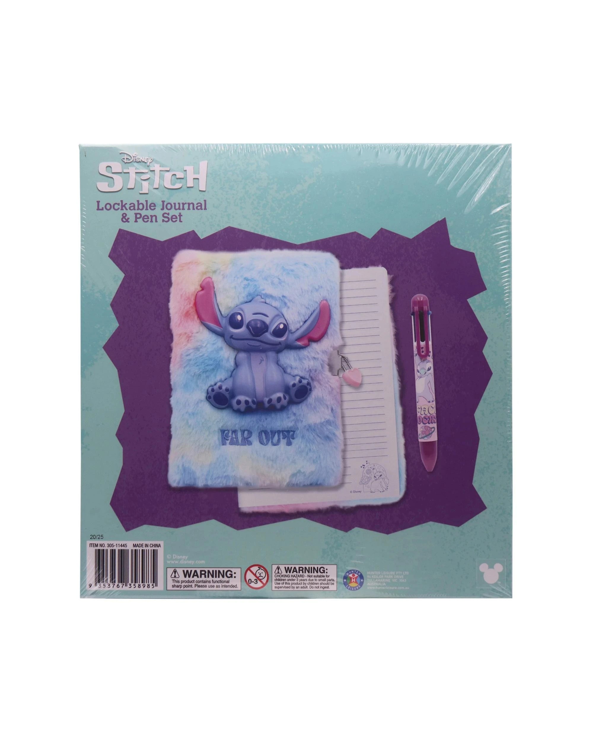 2 Disney Stitch Lockable Secret Plush Diary - Blue, 2 of 2