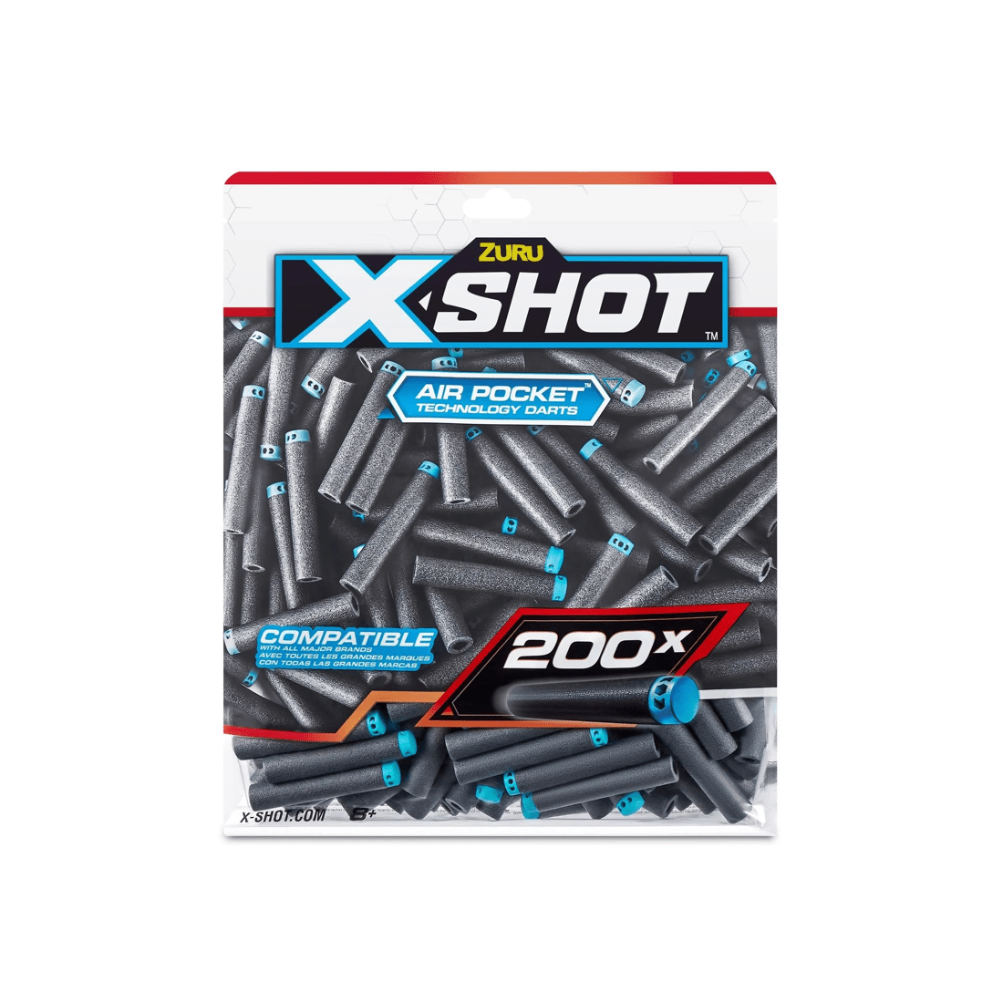 1 XSHOT Excel Darts Refill Pack (200 Darts) by ZURU - Grey, 1 of 8