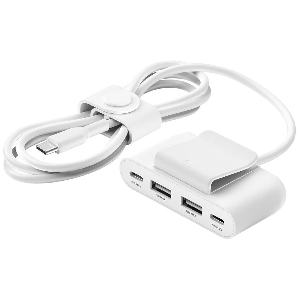 1 Belkin BoostCharge 4-Port USB Power Extender White, 1 of 6