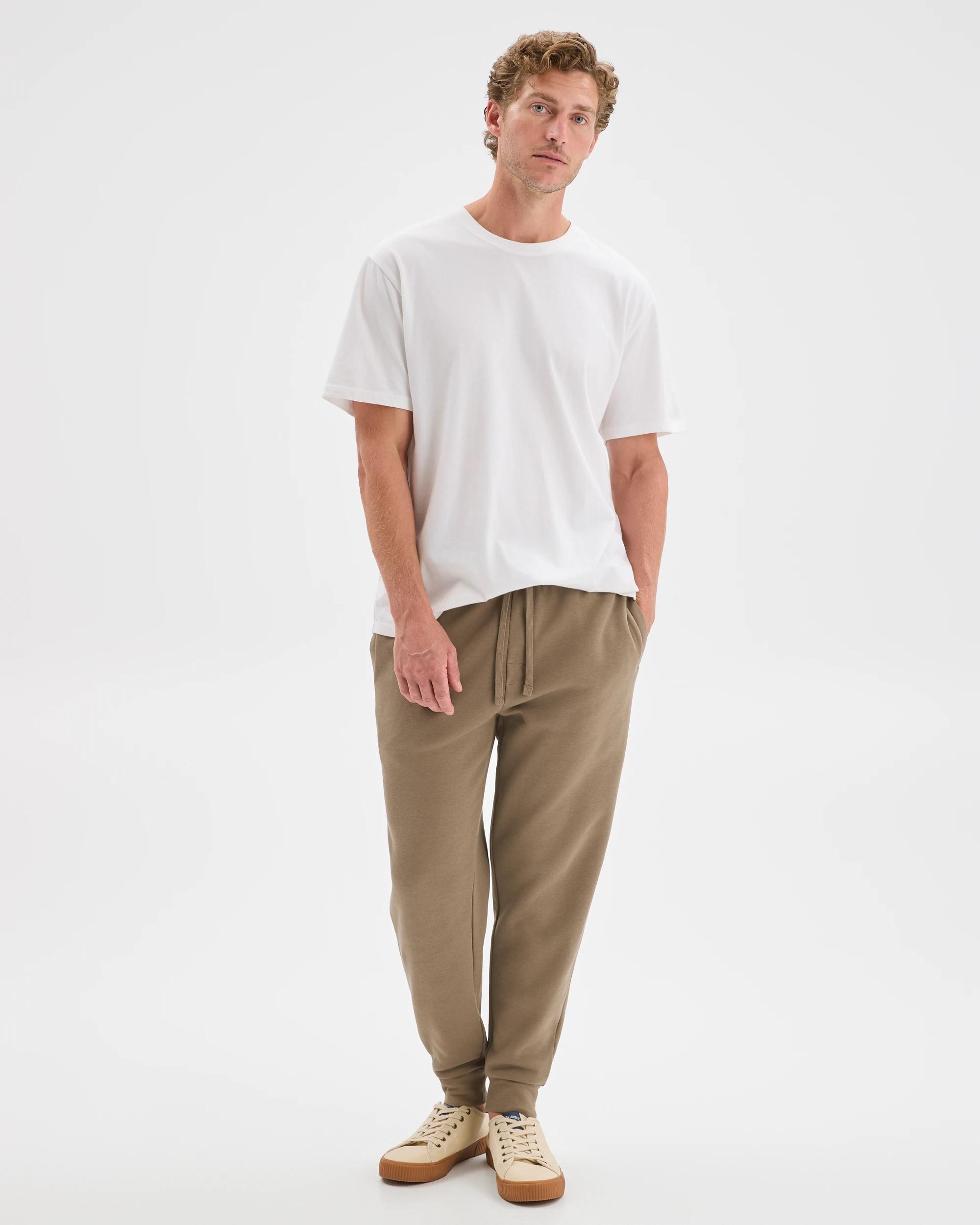 2 Target Man Australian Cotton Blend Cuffed Trackpants MUSHROOM, 2 of 7