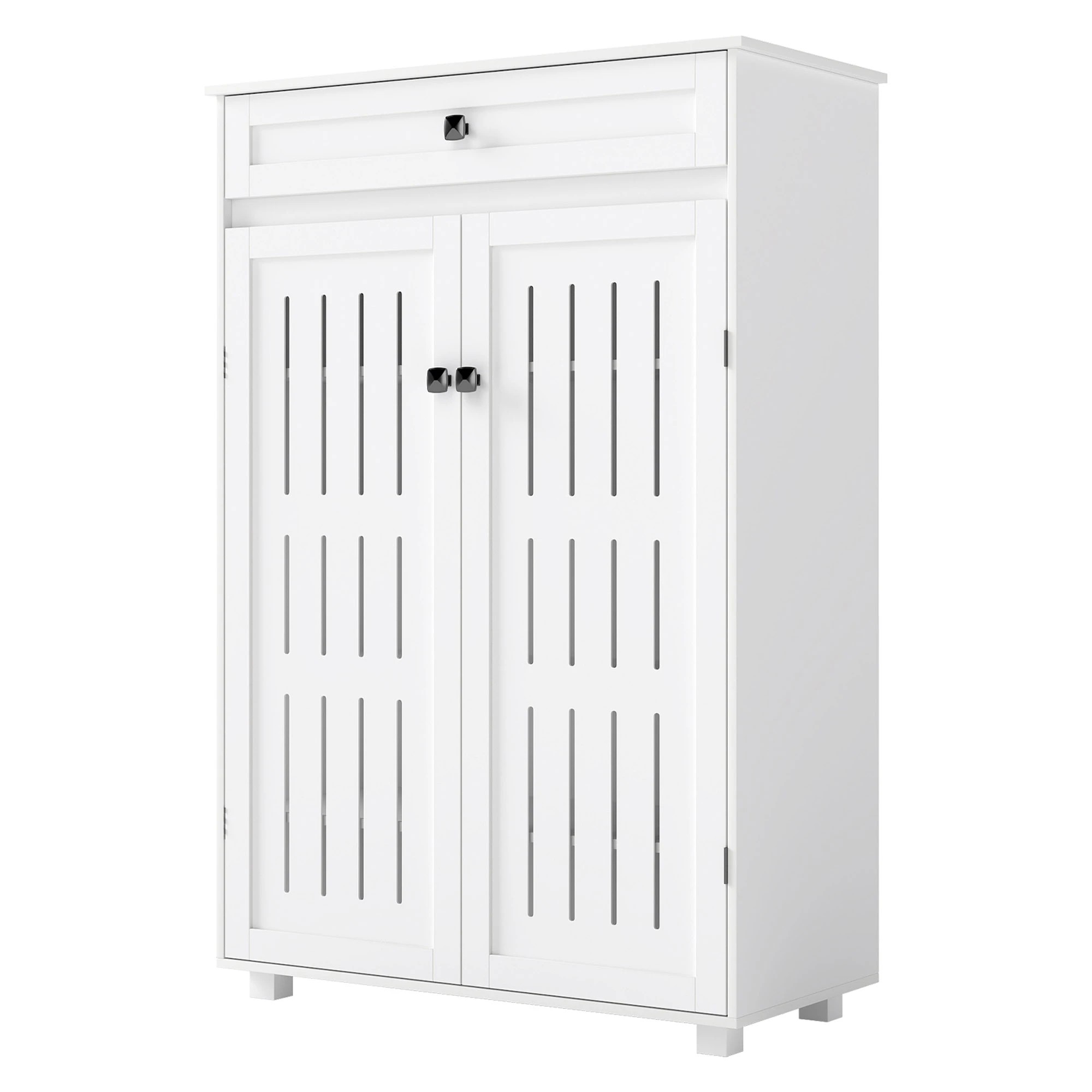 1 Levede Shoe Cabinet 5-Tier - White, 1 of 10