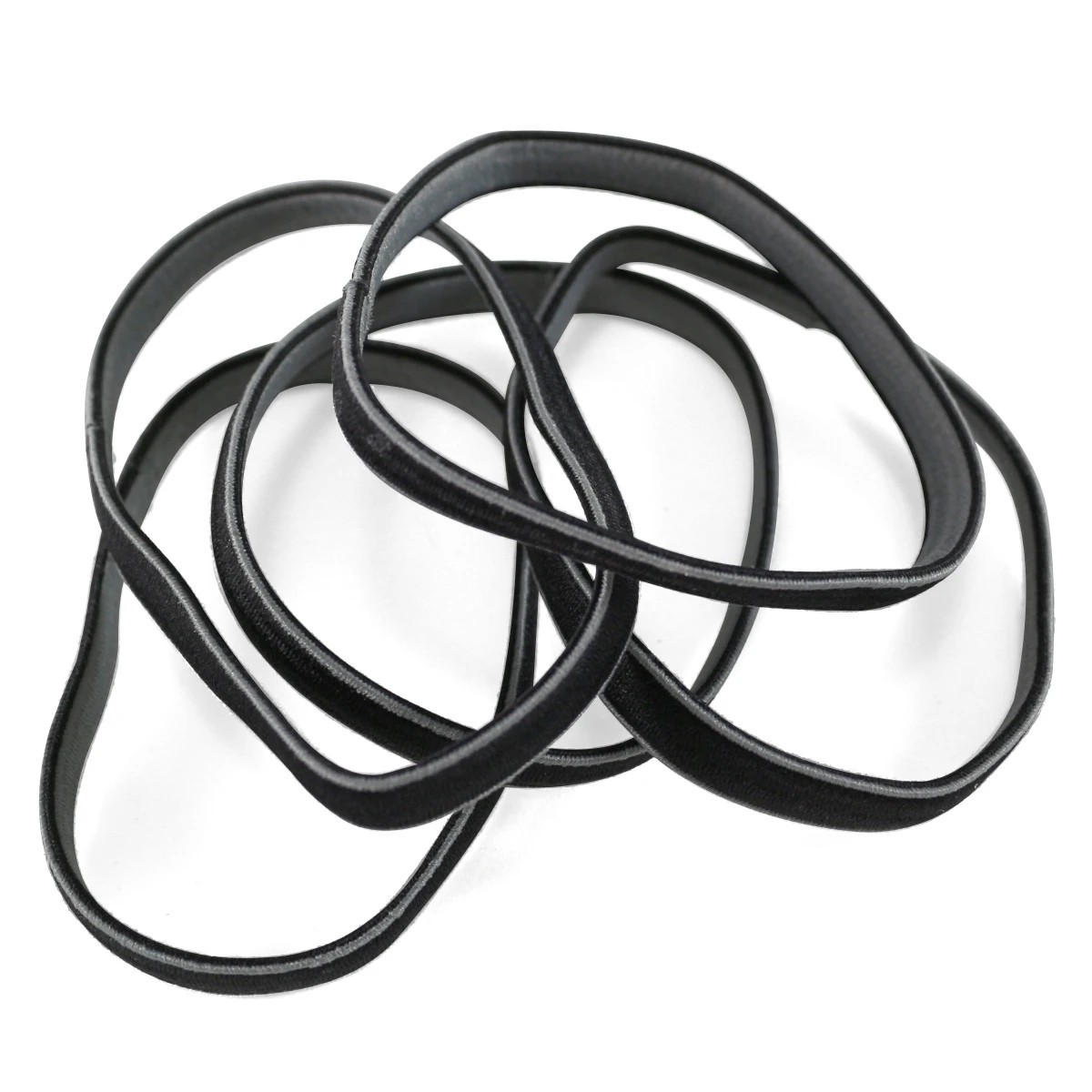 1 12 Pack Black & Grey Large Reversible Elastics