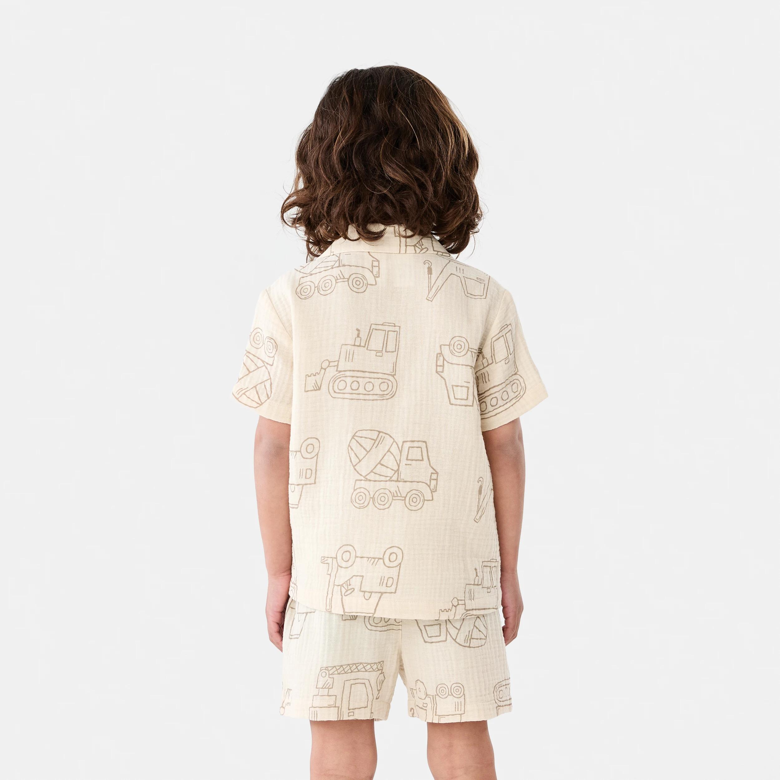 2 Short Sleeve Woven Pyjama Set LINE BUILDERS BRAZILIAN SAND, 2 of 10