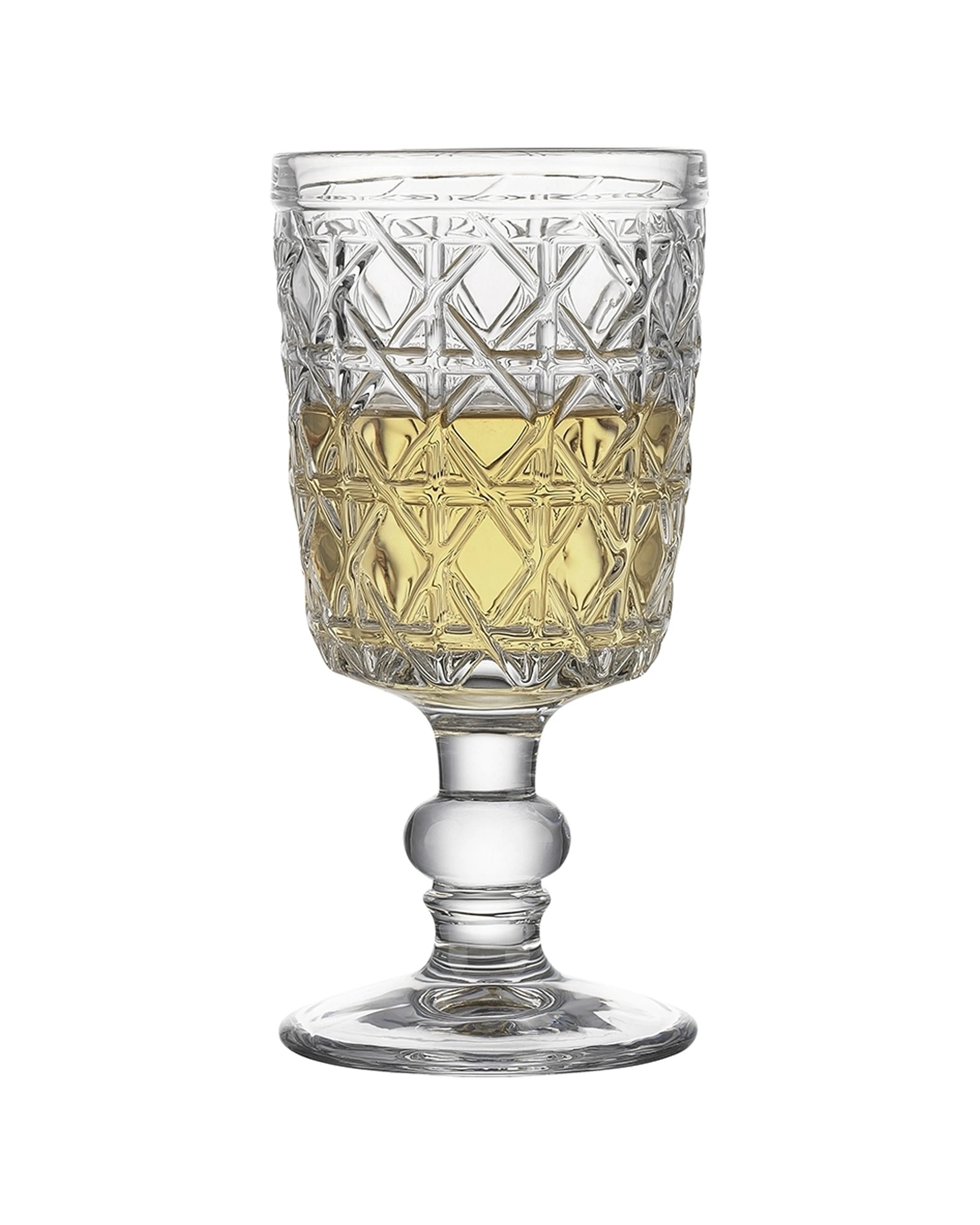 3 Ecology 4pc Rattan Stemmed 265ml Glass Goblet Set Soda - Clear, 3 of 5