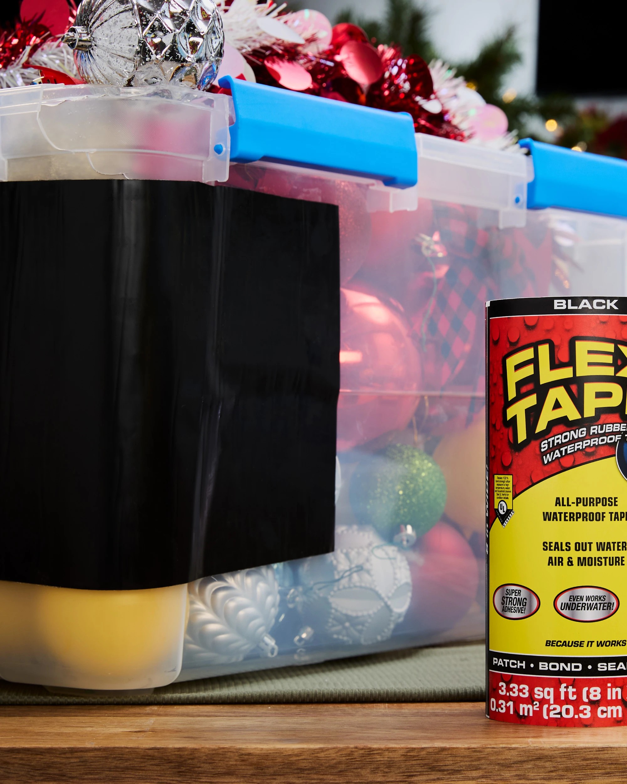 2 Flex Tape 20cm x 1.5m Strong Rubberised Waterproof Tape - Black, 2 of 7