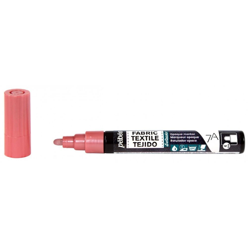 2 Pebeo 7A Opaque Fabric Marker 4mm Copper Pink, 2 of 2
