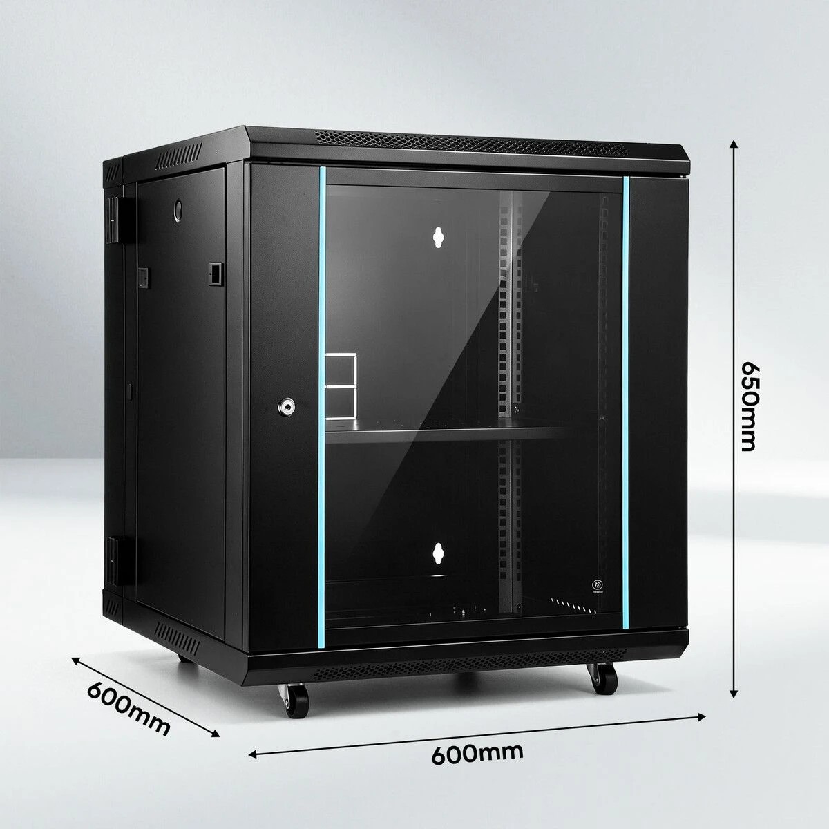 5 Ausway 12U Network Server Rack Cabinet 600mm Deep 23 Inch IT Computer Data Case with Dual Lockable Doors, 5 of 7