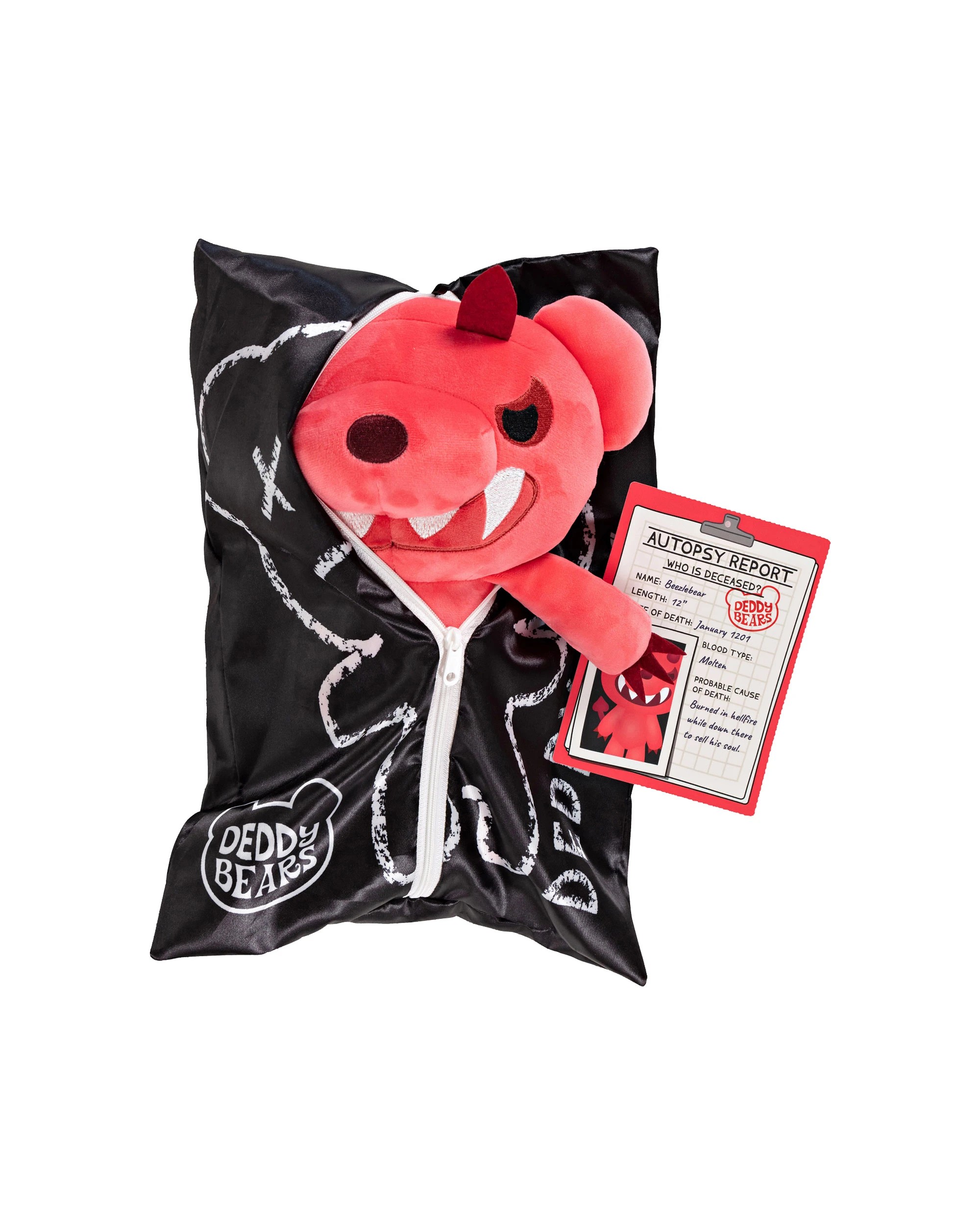 1 Deddy Bears - Beezlebear Halloween Bear in Bag, Soft Toy Plush, Red, 30cm (H) - Red, 1 of 5