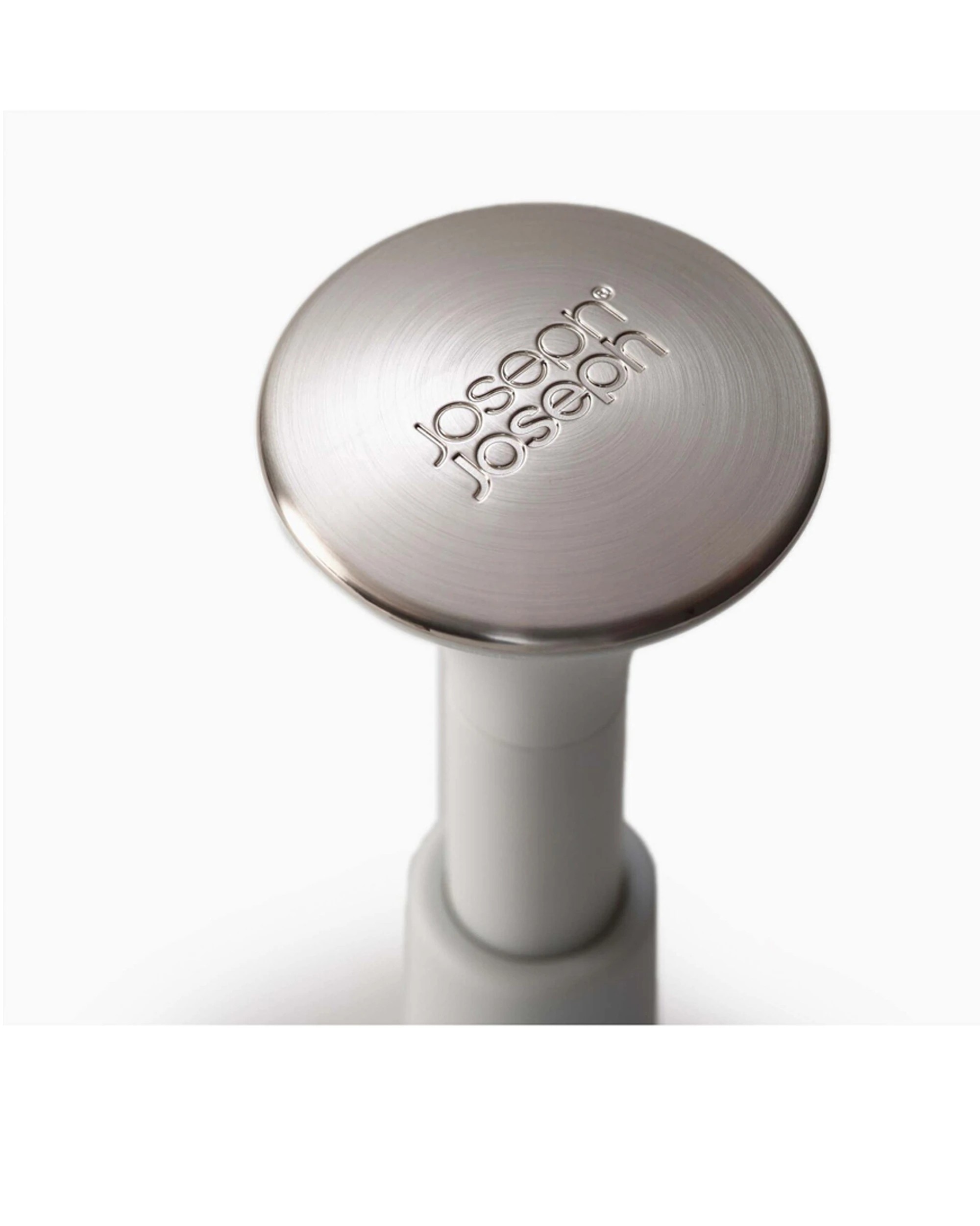 3 Joseph Joseph Push Tear Kitchen Roll Holder Easy Non Slip Base Kitchen Accessory 28cm Light Stone - Silver, 3 of 5