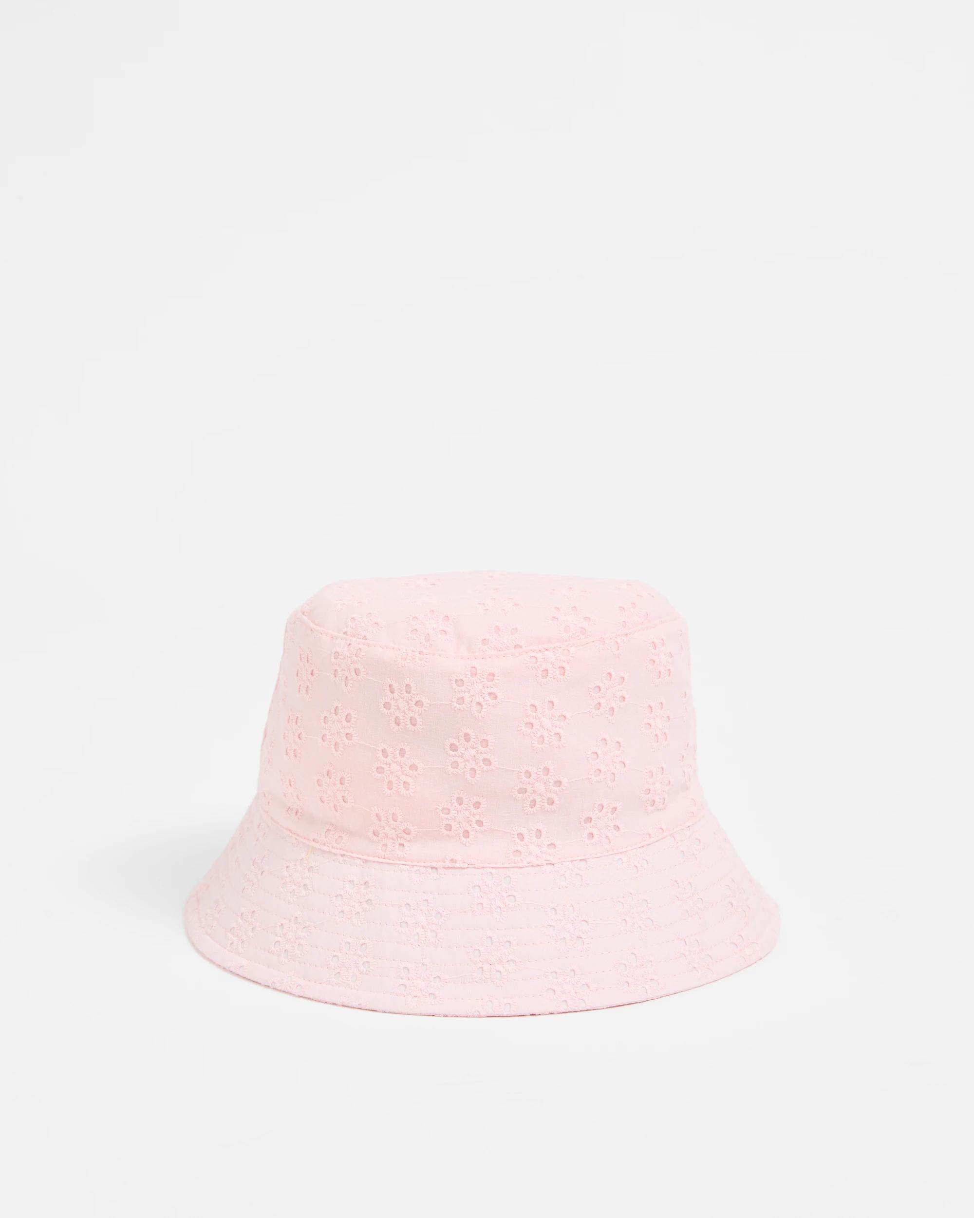 1 Target Kids Broderie Bucket Hat PINK, 1 of 2