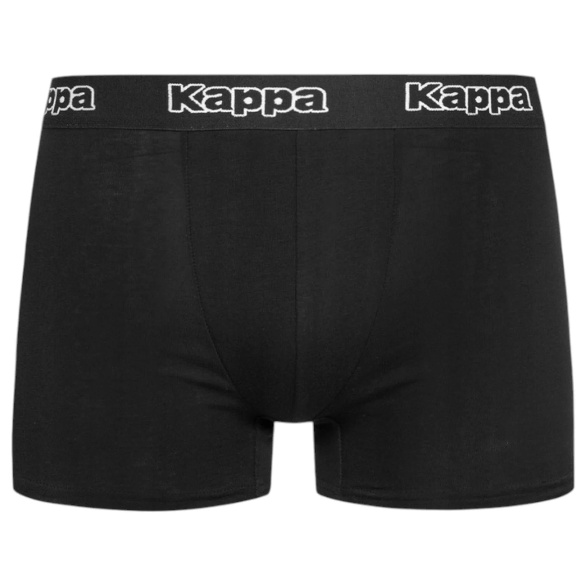 3 Kappa 6 Pack Mens Boxer Shorts Comfy Trunks BLACK/BLACK, 3 of 6