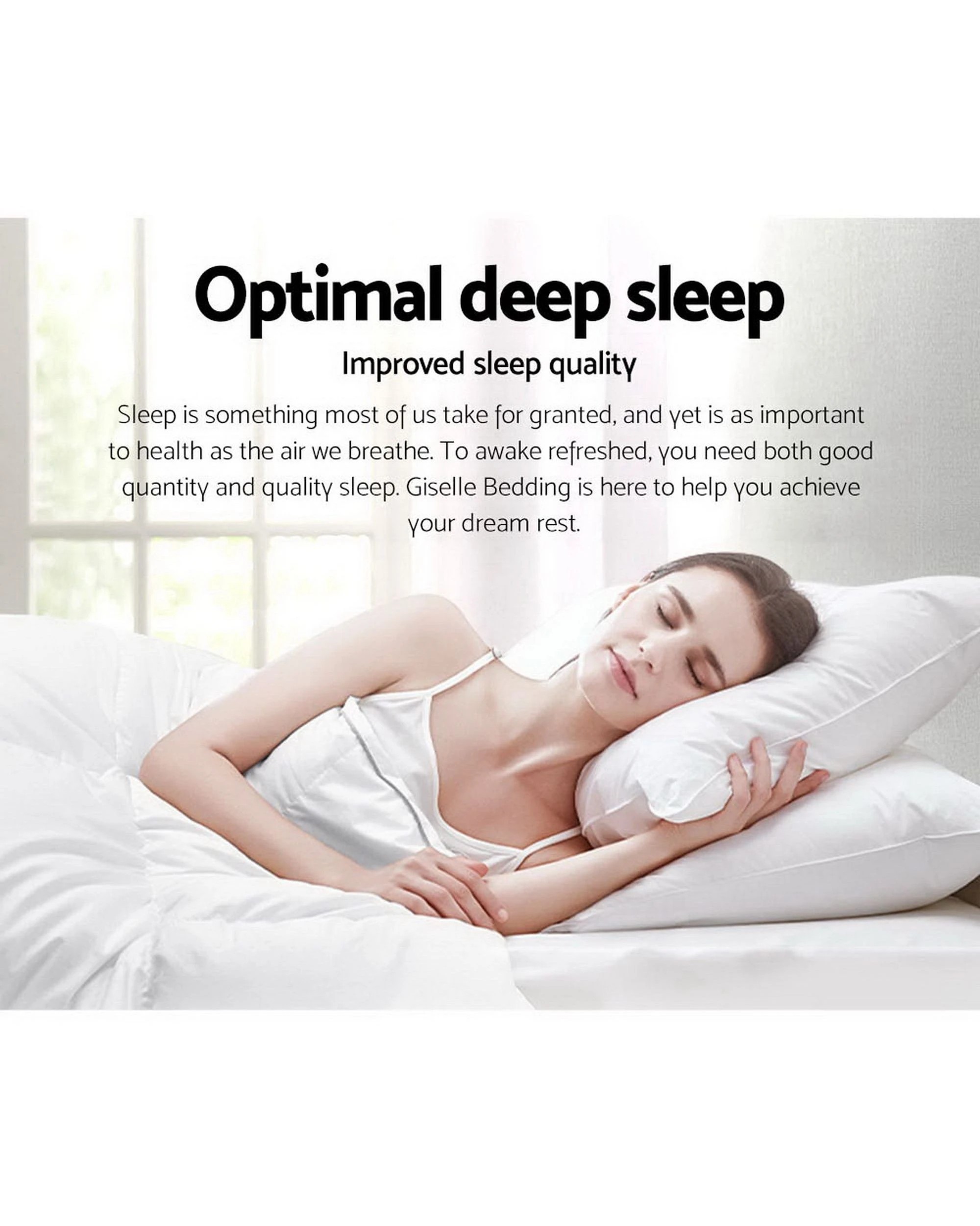 3 Giselle Bedding 800gsm Microfibre Bamboo Quilt Super King
 - Super King Bed
 - White, 3 of 3