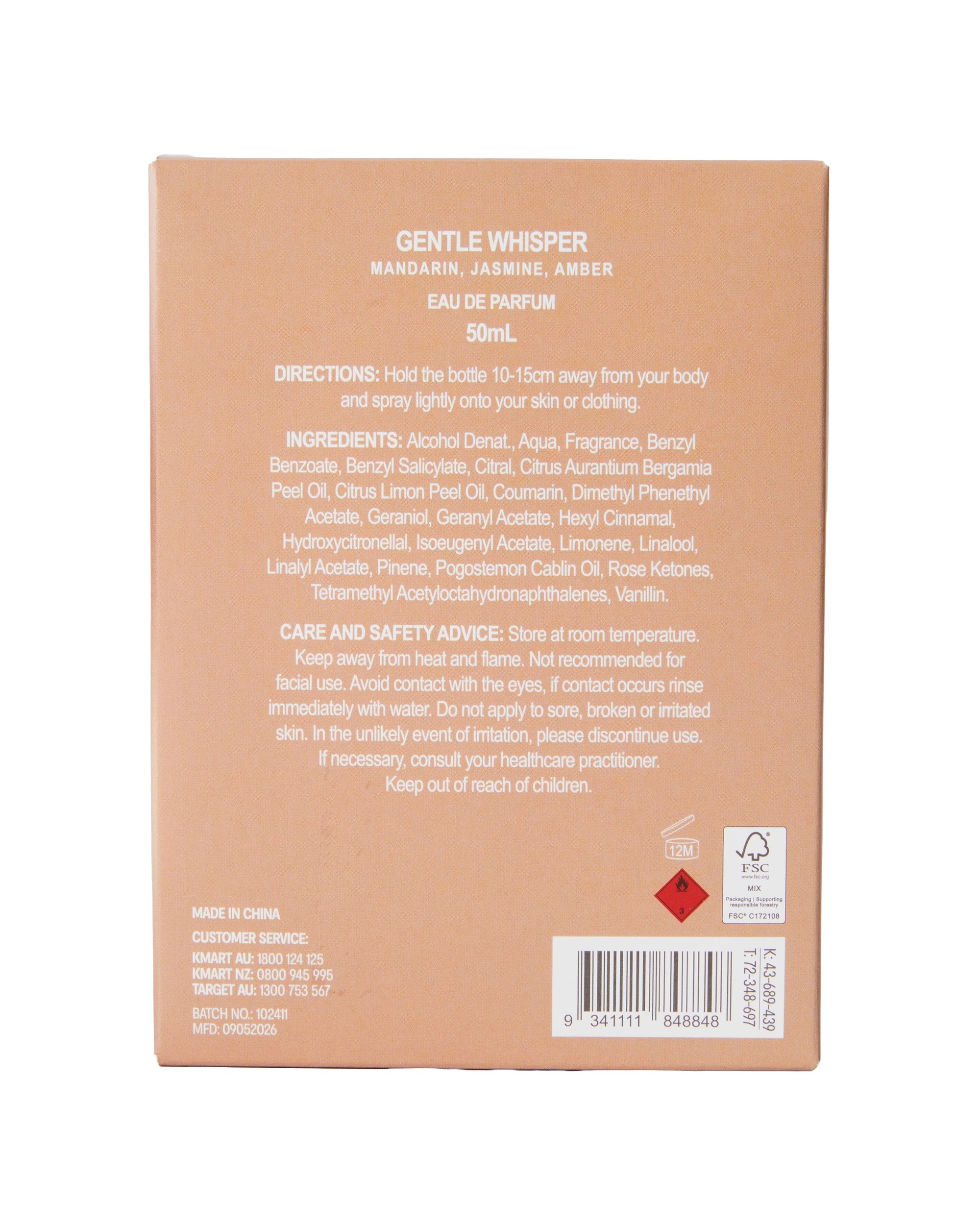 6 OXX Fragrance Gentle Whisper Eau De Parfum 50ml - Mandarin, Jasmine and Amber, 6 of 6