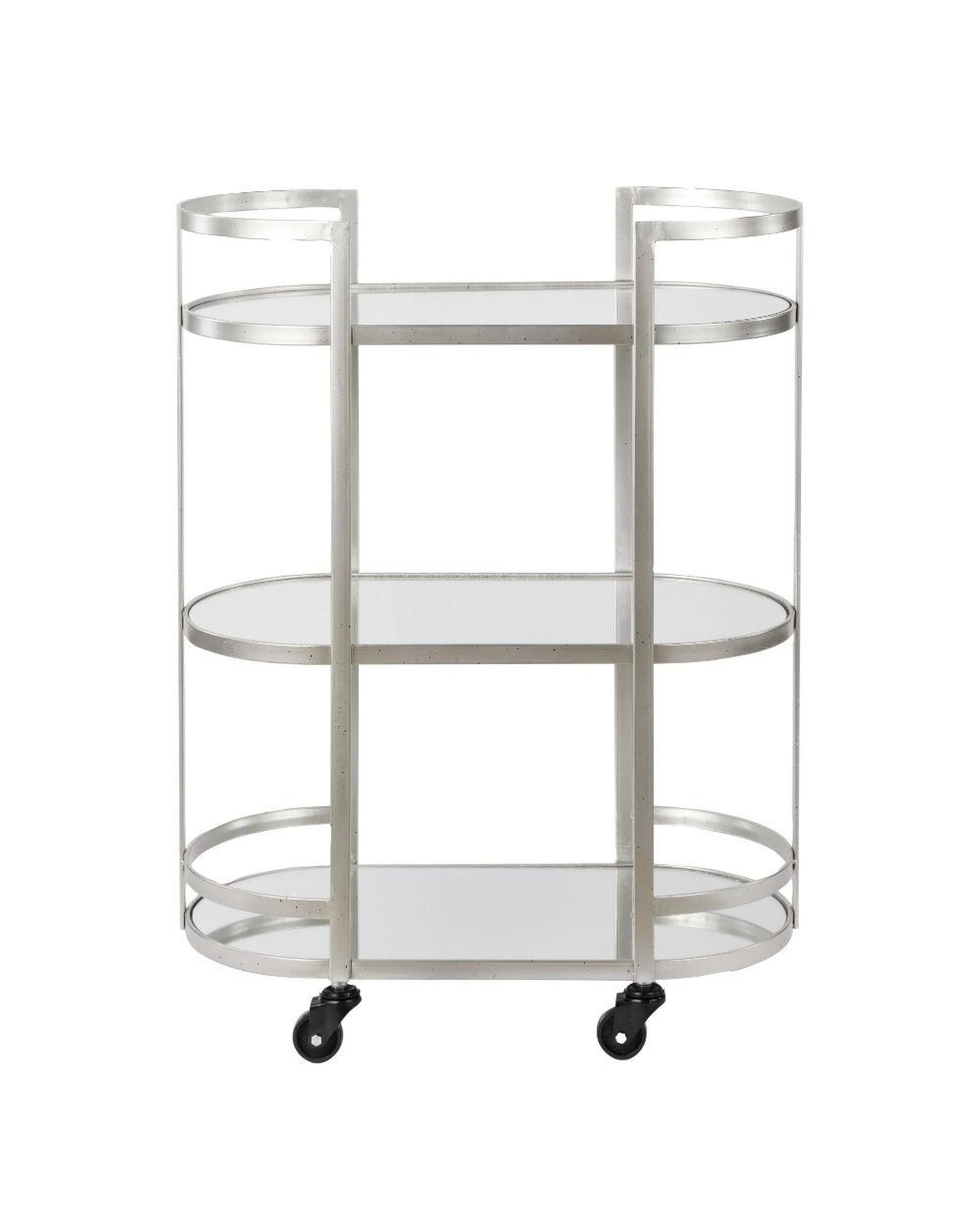 2 Society Home Arden Drinks Trolley Antique Silver 64x84.5x34cm, 2 of 6
