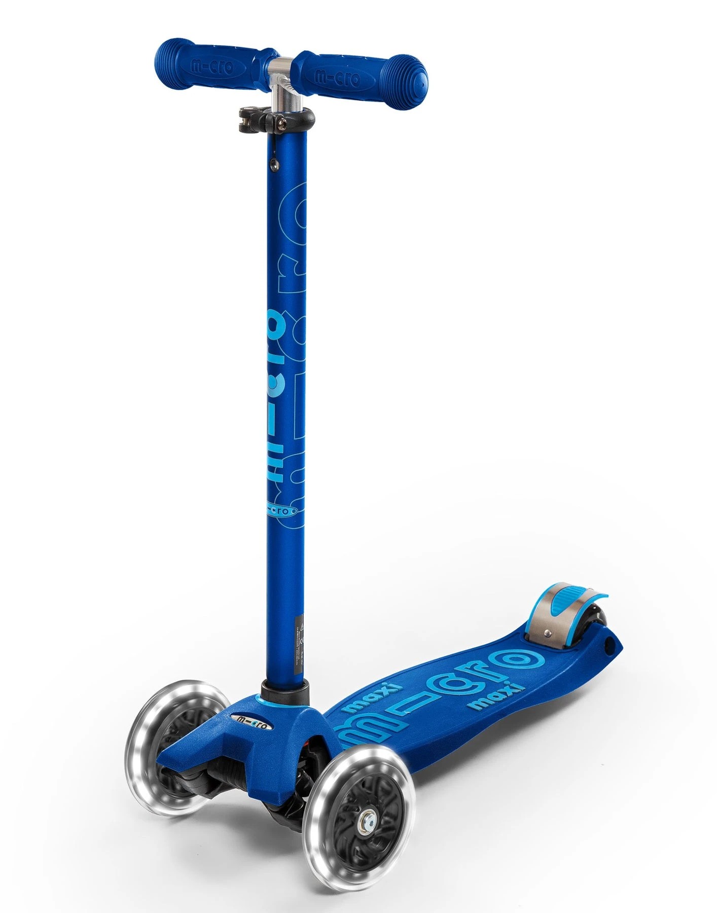 1 Micro Maxi Deluxe LED 3 Wheel Scooter Kids Navy - Blue, 1 of 10