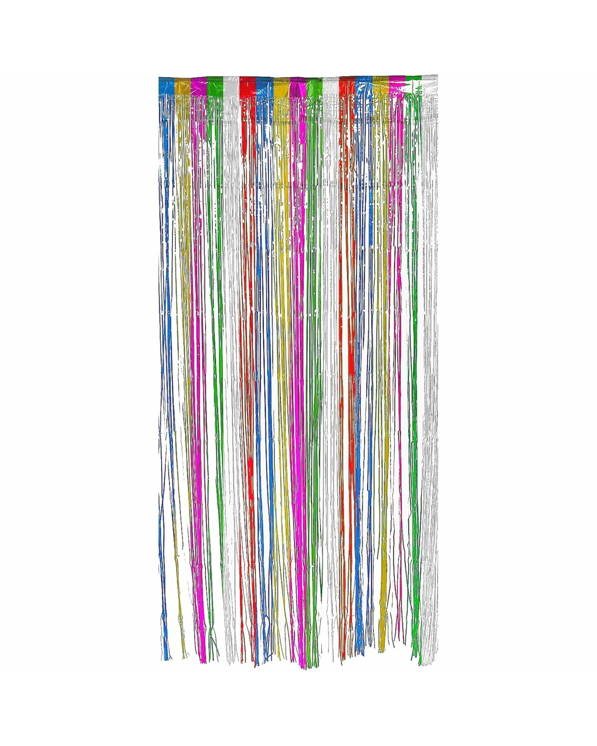 1 Fun Express Metallic Foil Curtain - Multi, 1 of 1