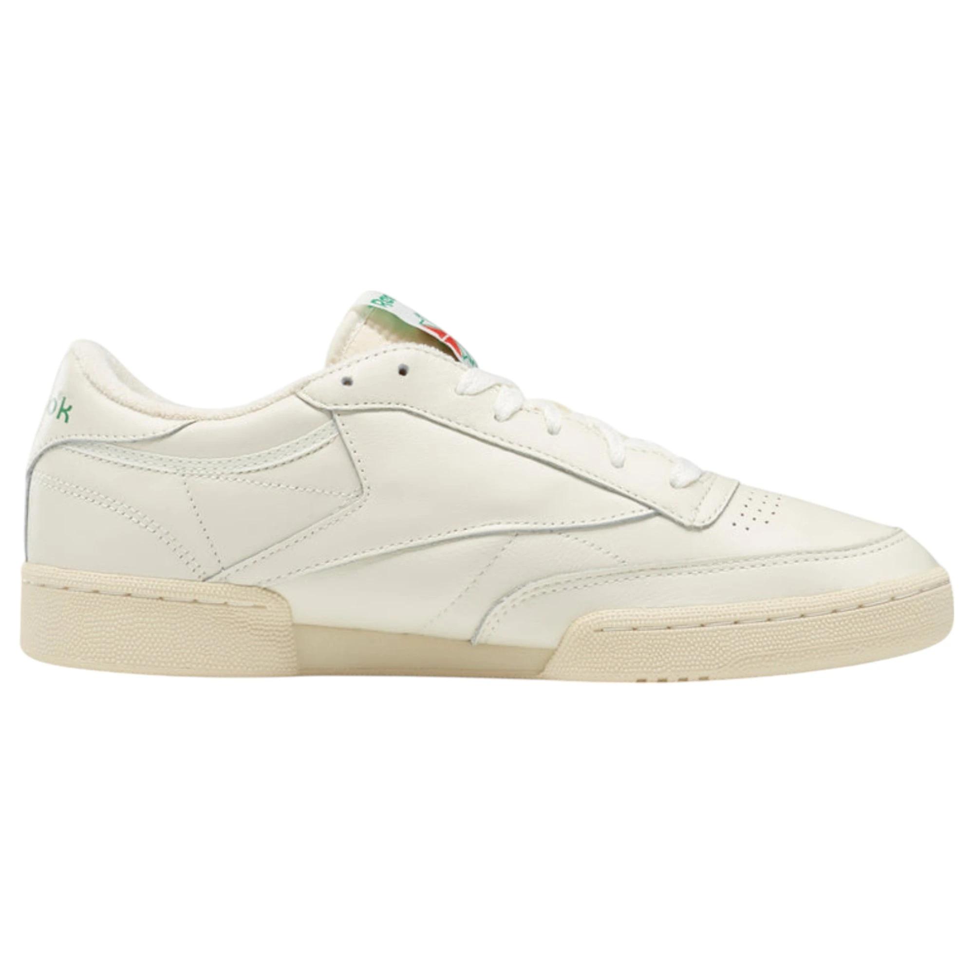 3 Reebok Mens Club C 85 Vintage Casual Shoes CHALK/GREEN, 3 of 7