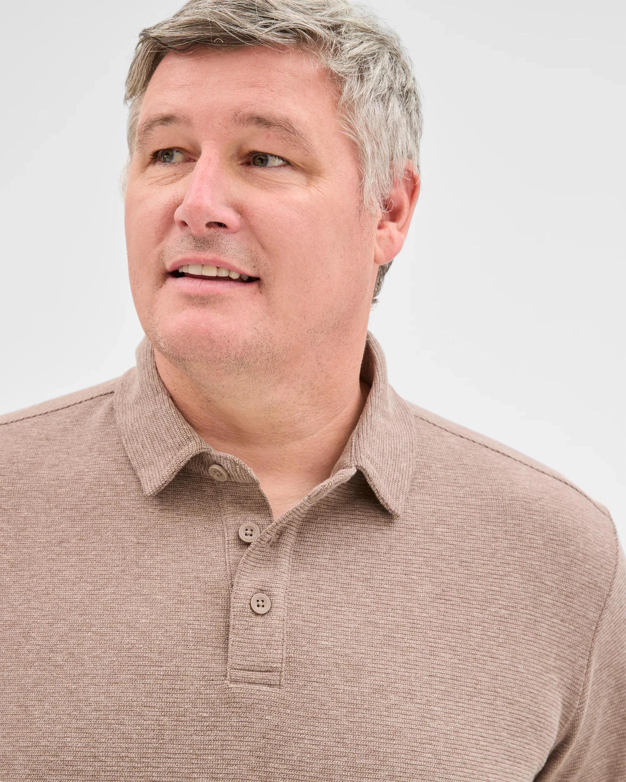 5 Target Plus Size Australian Cotton Blend Textured Polo Top SEPIA, 5 of 6