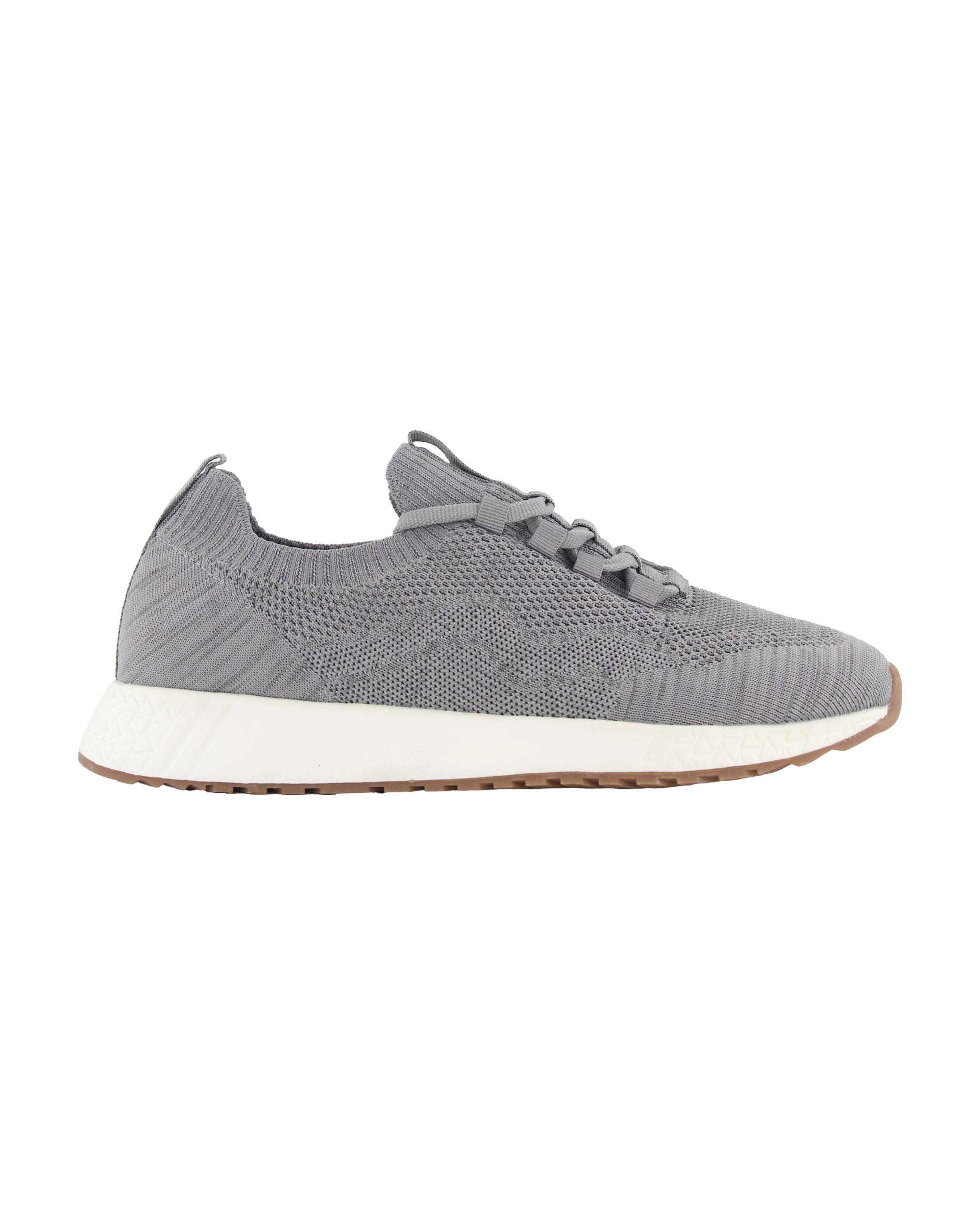 1 Knitted Lace Up Sneakers Grey Marle, 1 of 5