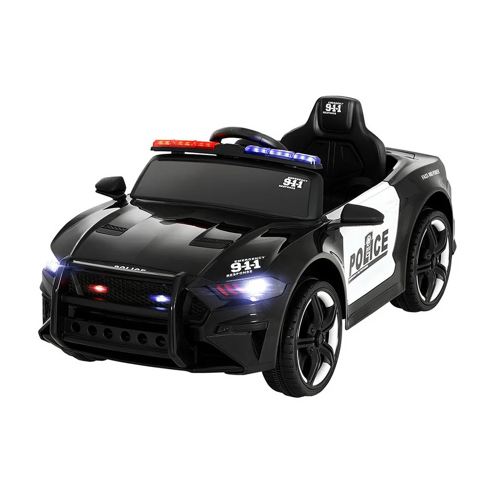 1 Rigo Kids Ride On Car Electric Patrol Police Cars Battery Powered Toys 12V - Black, 1 of 6