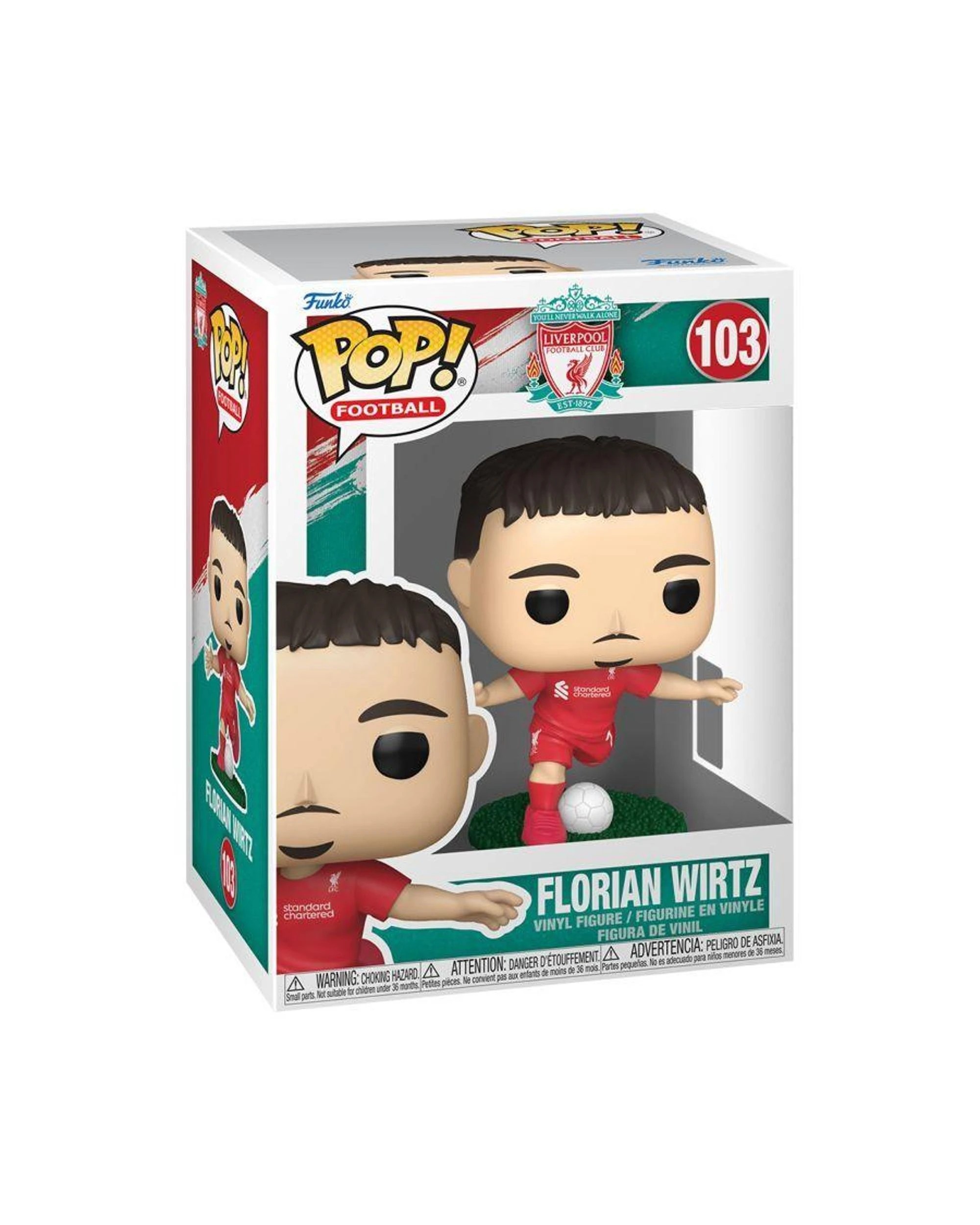 3 Football Liverpool FC Florian Wirtz Funko POP! Vinyl, 3 of 3