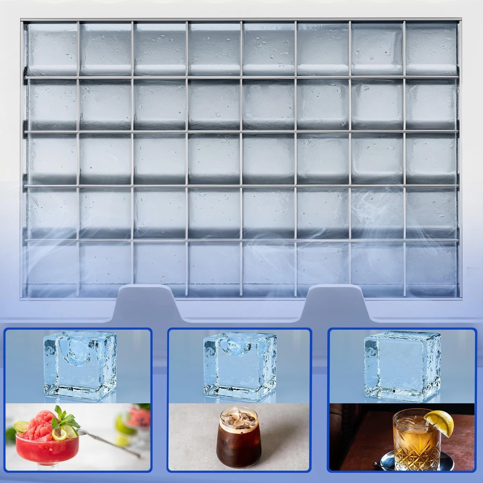 5 Alfordson Commercial Ice Maker Machine 38kg Ice Cube Stainless Steel - Black, 5 of 9