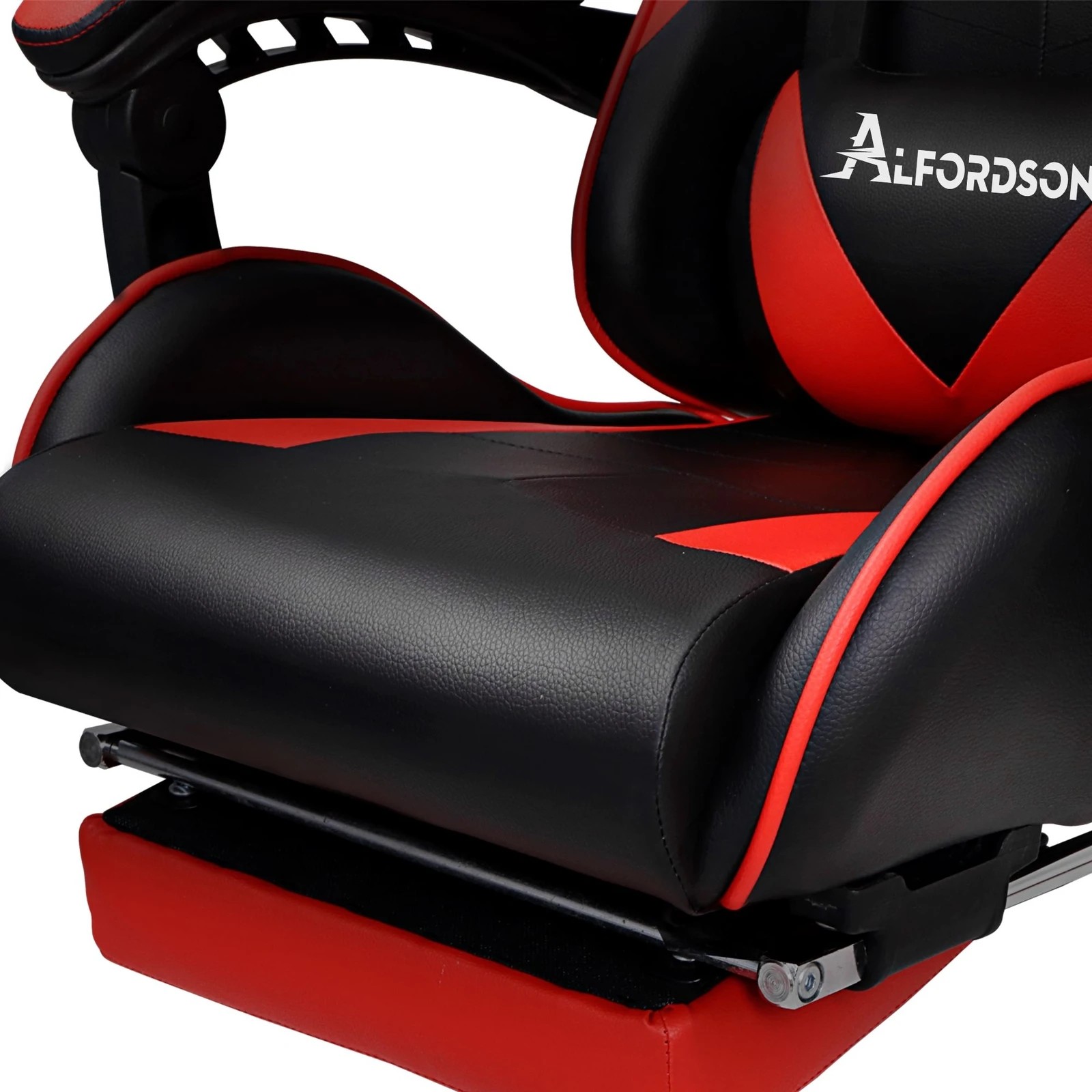 8 Alfordson Gaming Chair Office Executive Racing Footrest Seat PU Leather - Red, 8 of 10