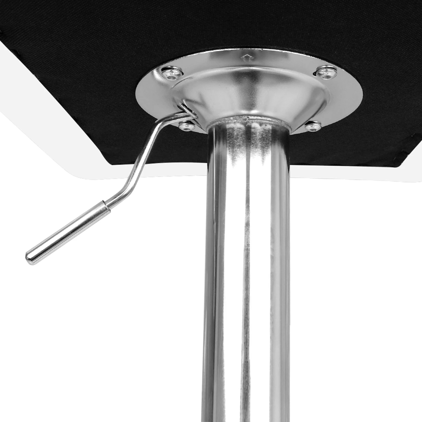 8 Alfordson 2x Bar Stools Gas Lift Leather - Black, 8 of 9