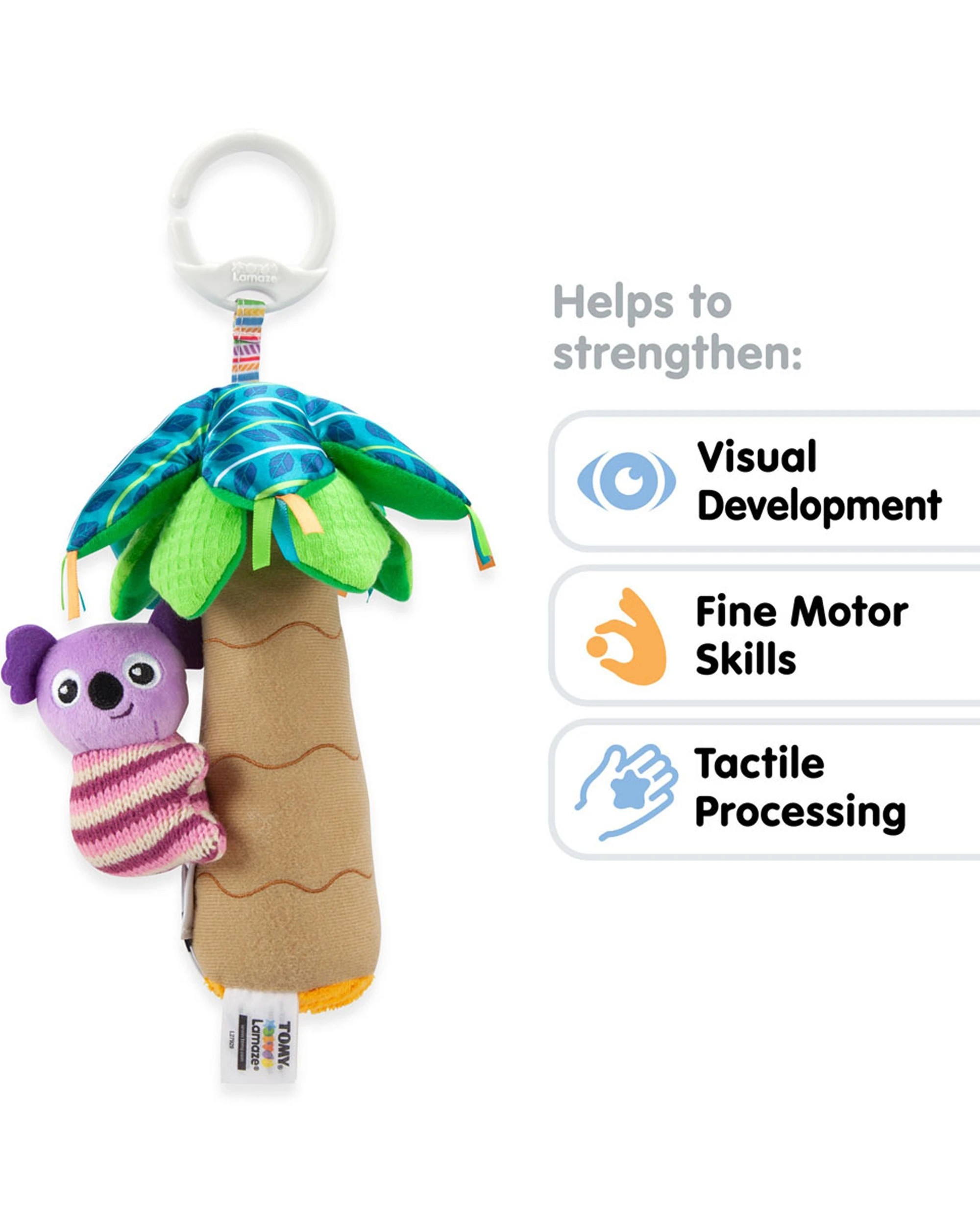 3 Lamaze Walla Walla Koala Clip & Go Plush Pram Toy Developmental Sensory - Multi, 3 of 7